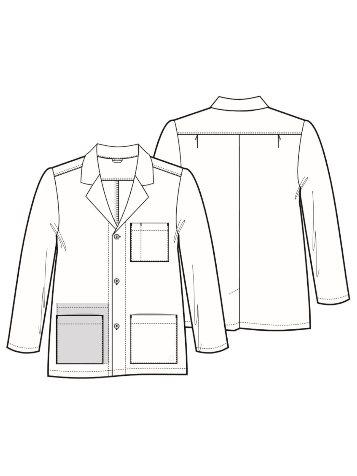 Men's Four-Pocket 31.5" Consultation Lab Coat - 7102 - White