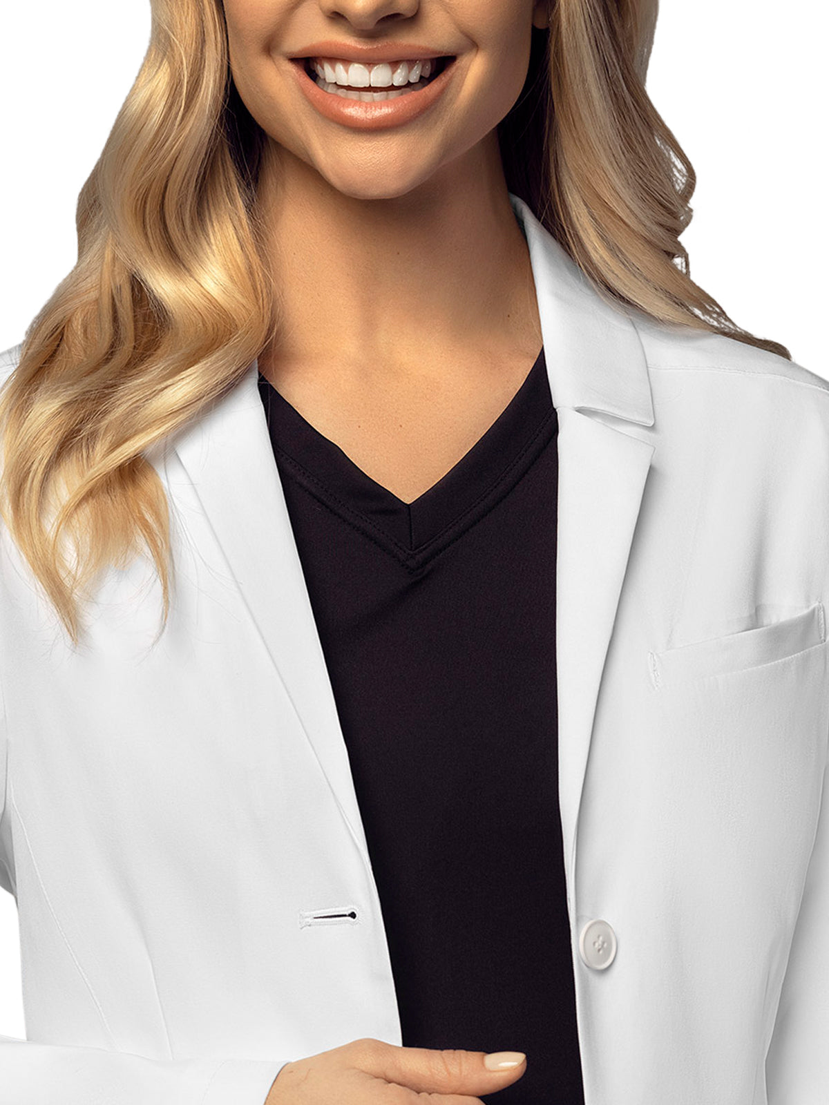 Women's Four-Pocket 28" Lab Jacket - 7272 - White