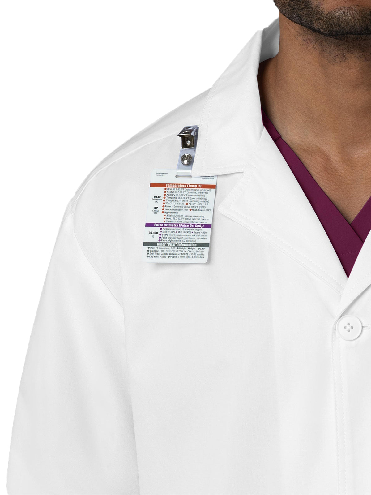 Unisex Nine-Pocket 33.5" Lab Coat - 7602 - White