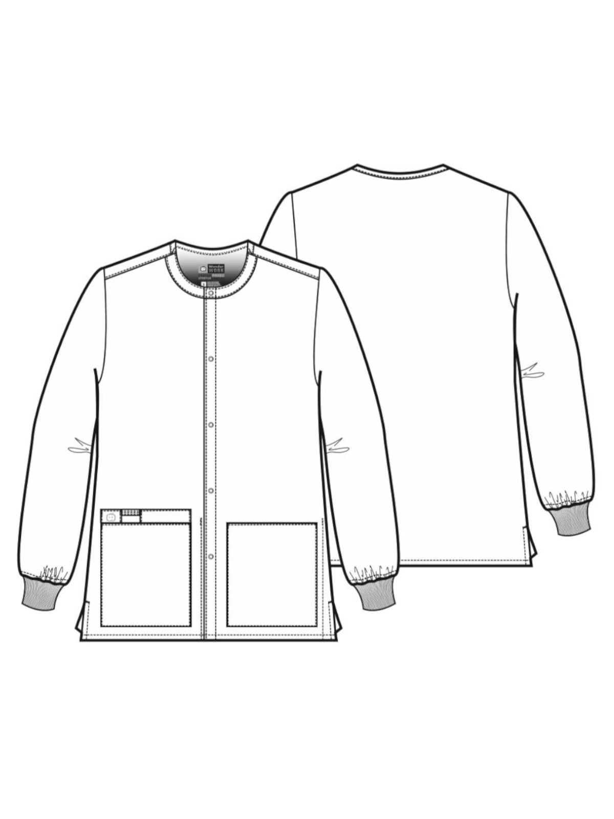 Unisex Five-Pocket Snap Front Jacket - 800 - Navy