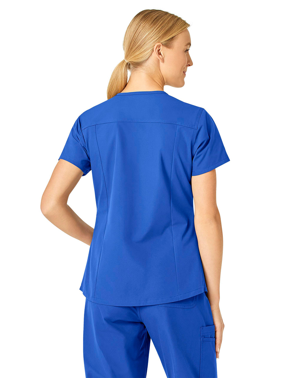 Women's Five-Pocket Modern Fit V-Neck Top - C12113 - Royal