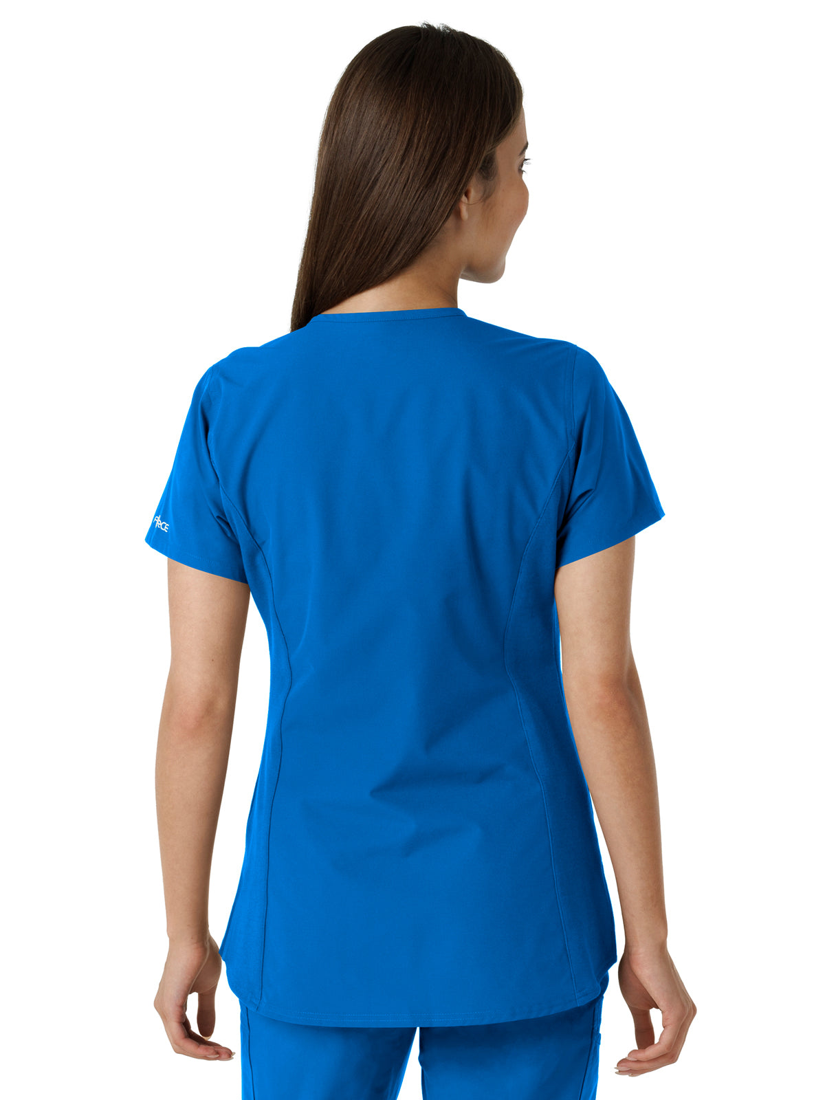 Women's Notch Neck Tunic Knit Panel Top - C12413 - Royal