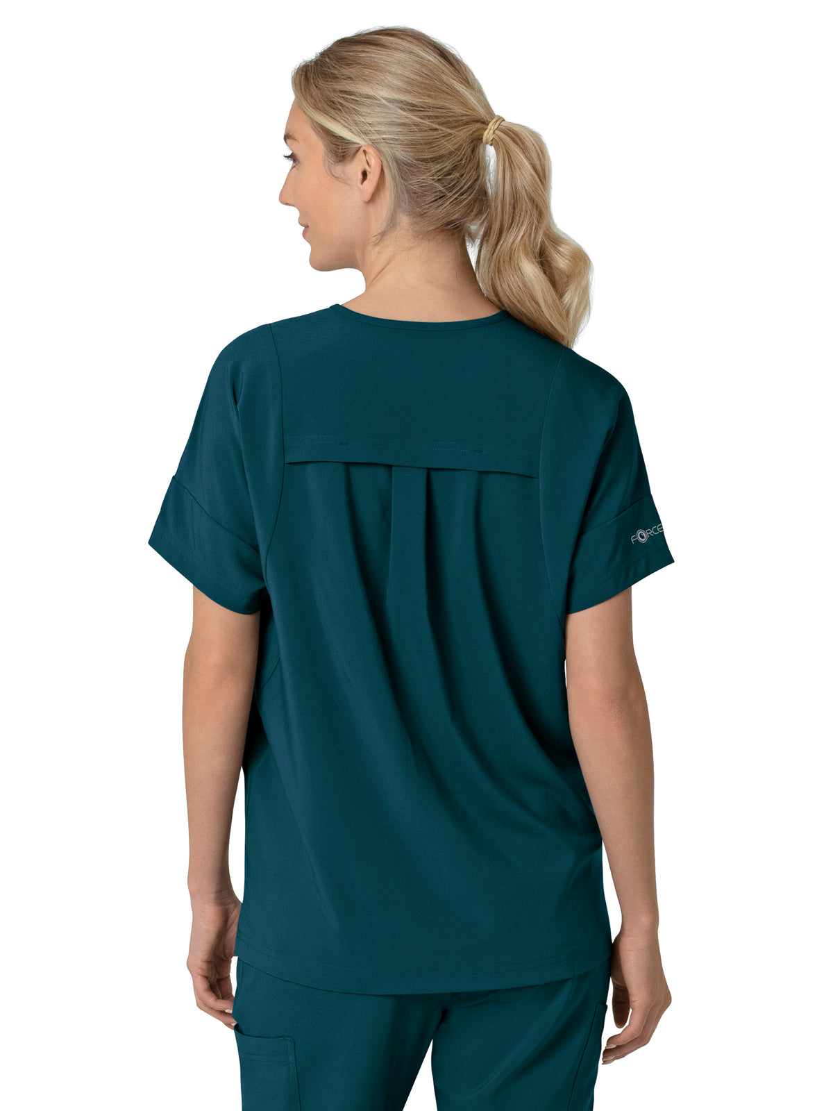 Women's Four-Pocket Oversized V-Neck Top - C13110 - Caribbean