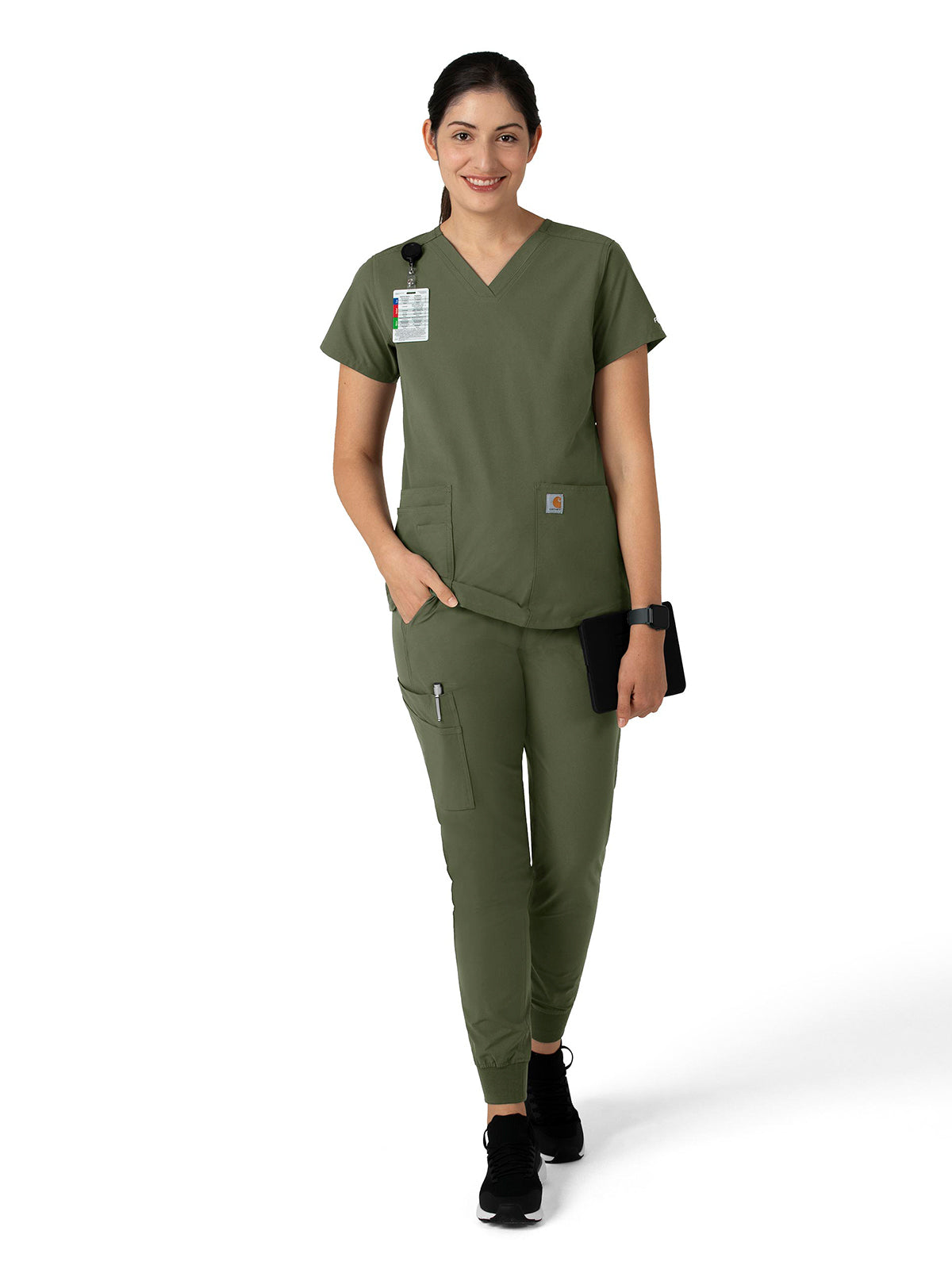 Women's Seven-Pocket Modern Fit Jogger Pant - C51113 - Olive