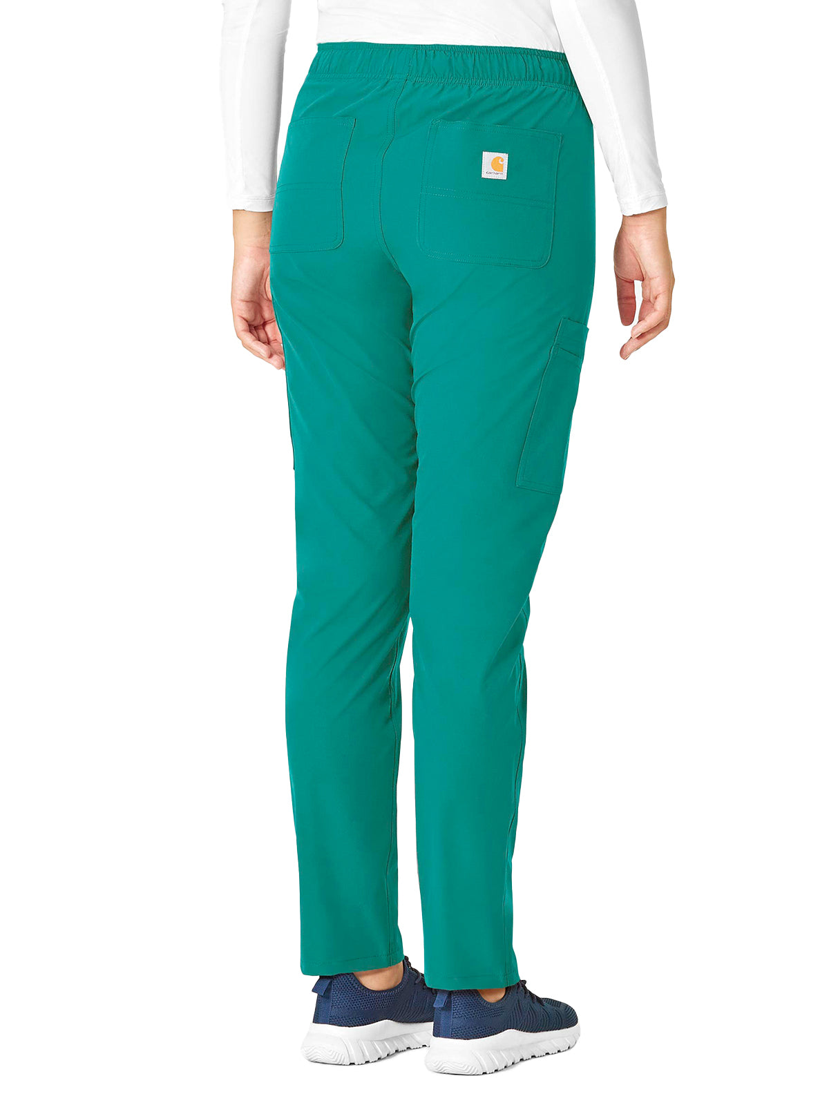 Women's Nine-Pocket Modern Fit Straight Leg Pant - C51213 - Teal Blue