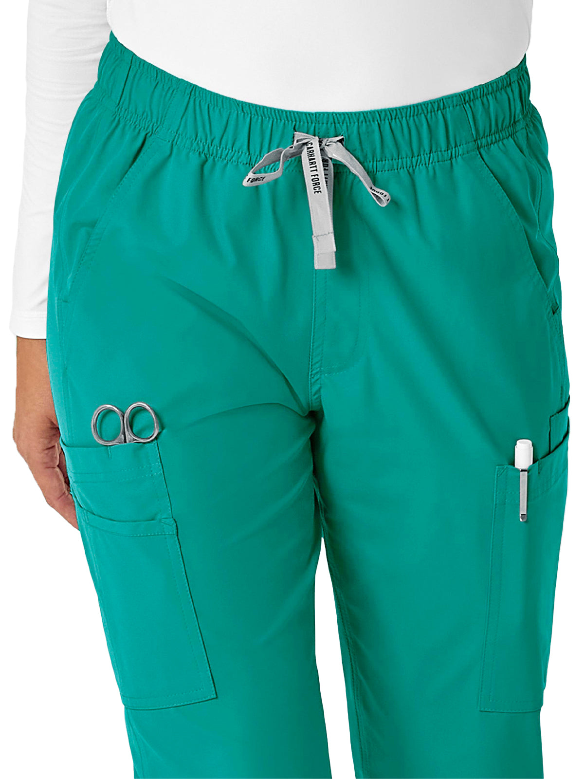 Women's Nine-Pocket Modern Fit Straight Leg Pant - C51213 - Teal Blue