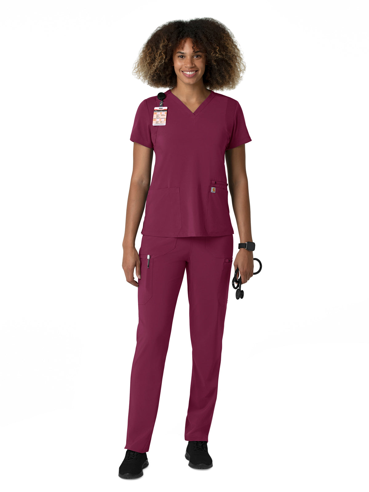 Women's Seven-Pocket Straight Leg Pant - C53210 - Wine