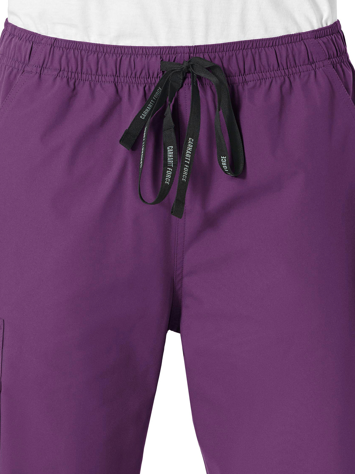 Unisex Six-Pocket Elastic Waist Pant - C55013 - Eggplant