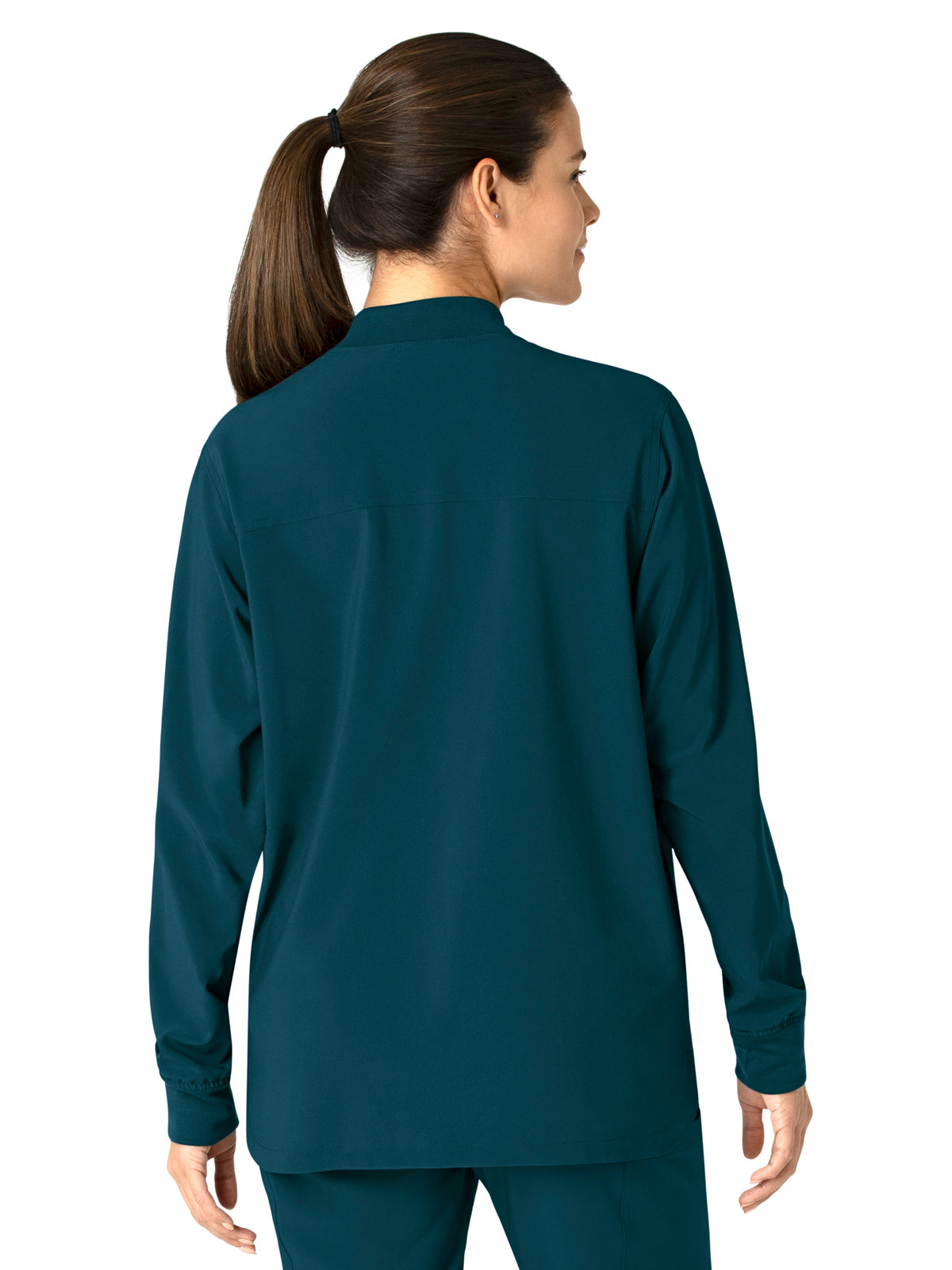 Women's Four-Pocket Modern Fit Shirt Jacket - C82210 - Caribbean