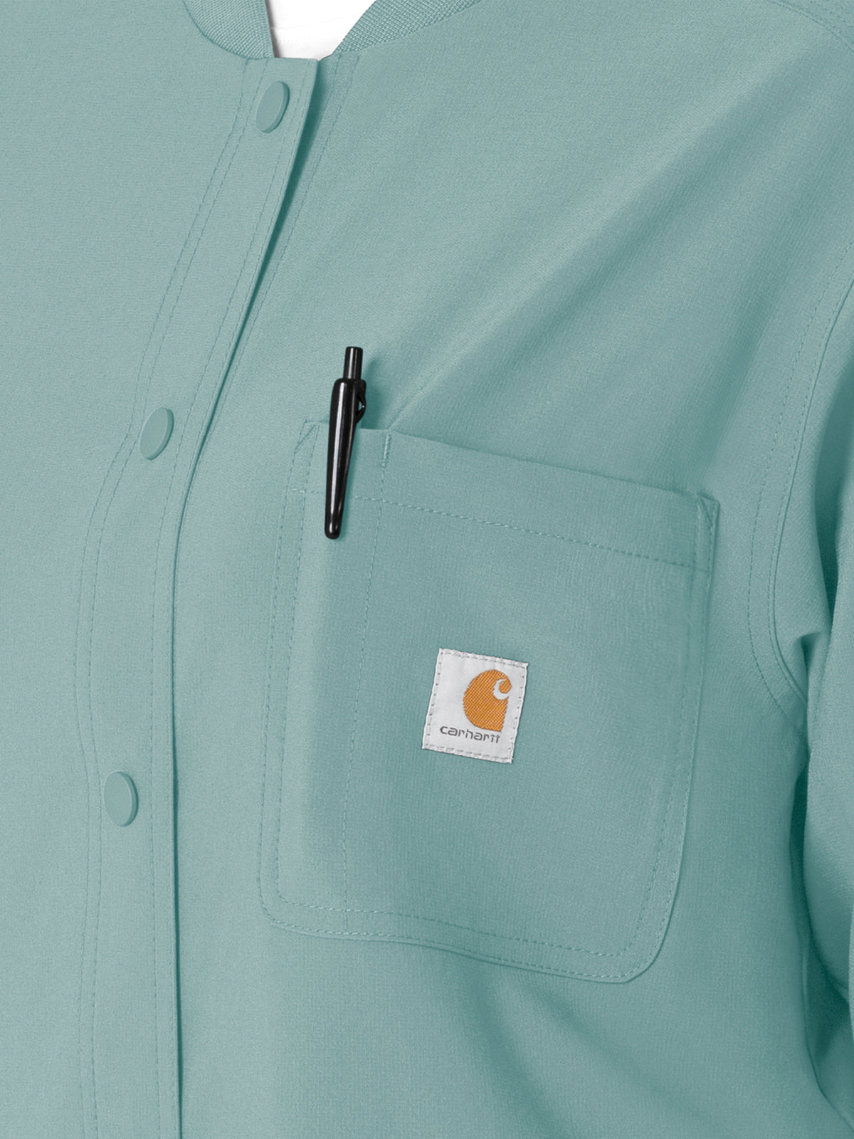 Women's Four-Pocket Modern Fit Shirt Jacket - C82210 - Summer Blue