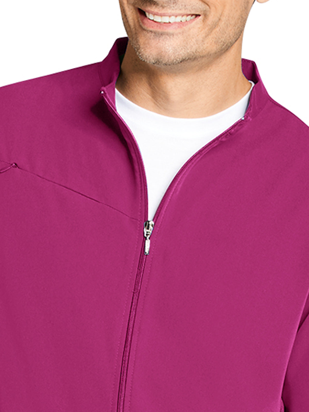 Unisex 3-Pocket Zip Front Jacket - 2477 - Plumberry Wine