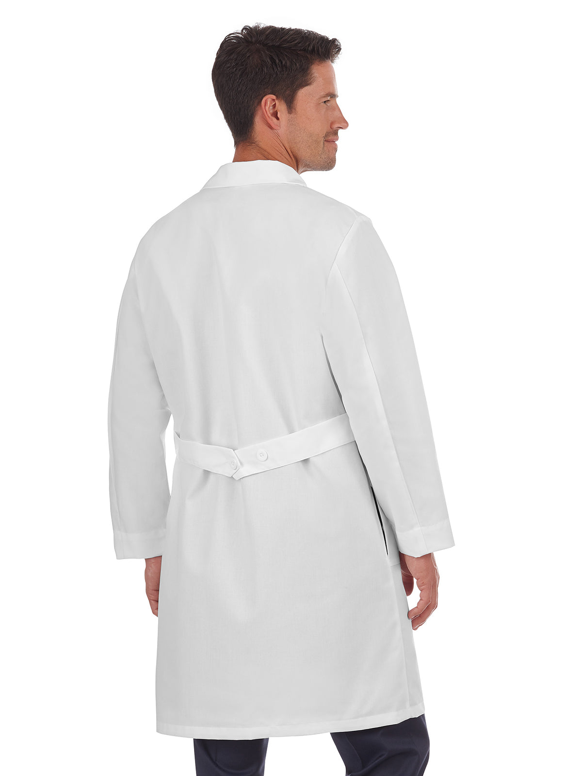 Unisex Four-Pocket 40" Full-Length Classic Lab Coat - 6116 - White