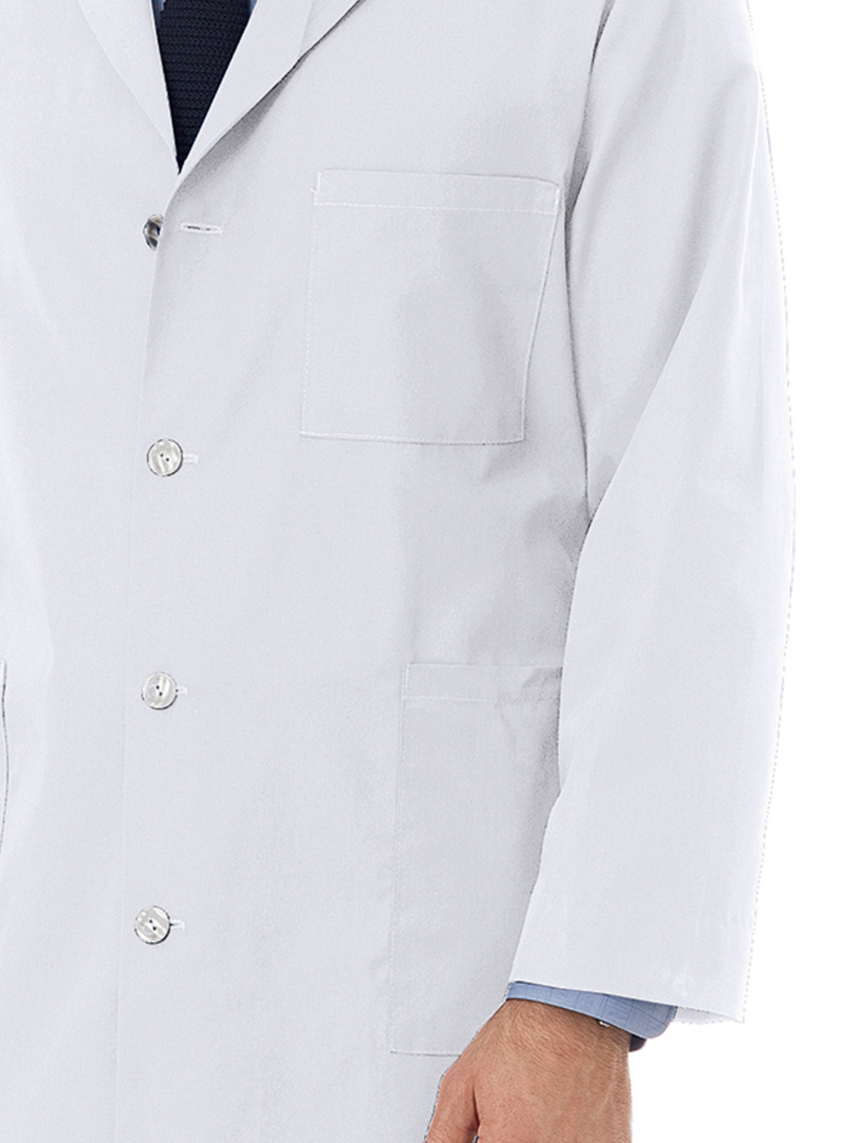 Unisex Four-Pocket 40" Full-Length Classic Lab Coat - 6116 - White