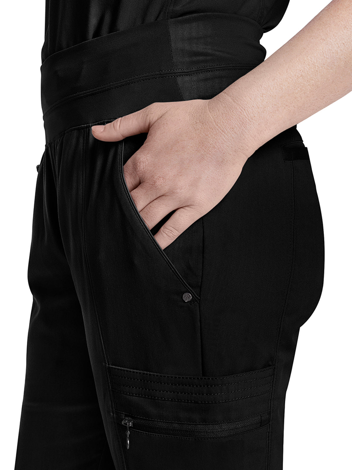 Women's 8-Pocket Tina Two-Way Stretch Fabric Pant - 002 - Black