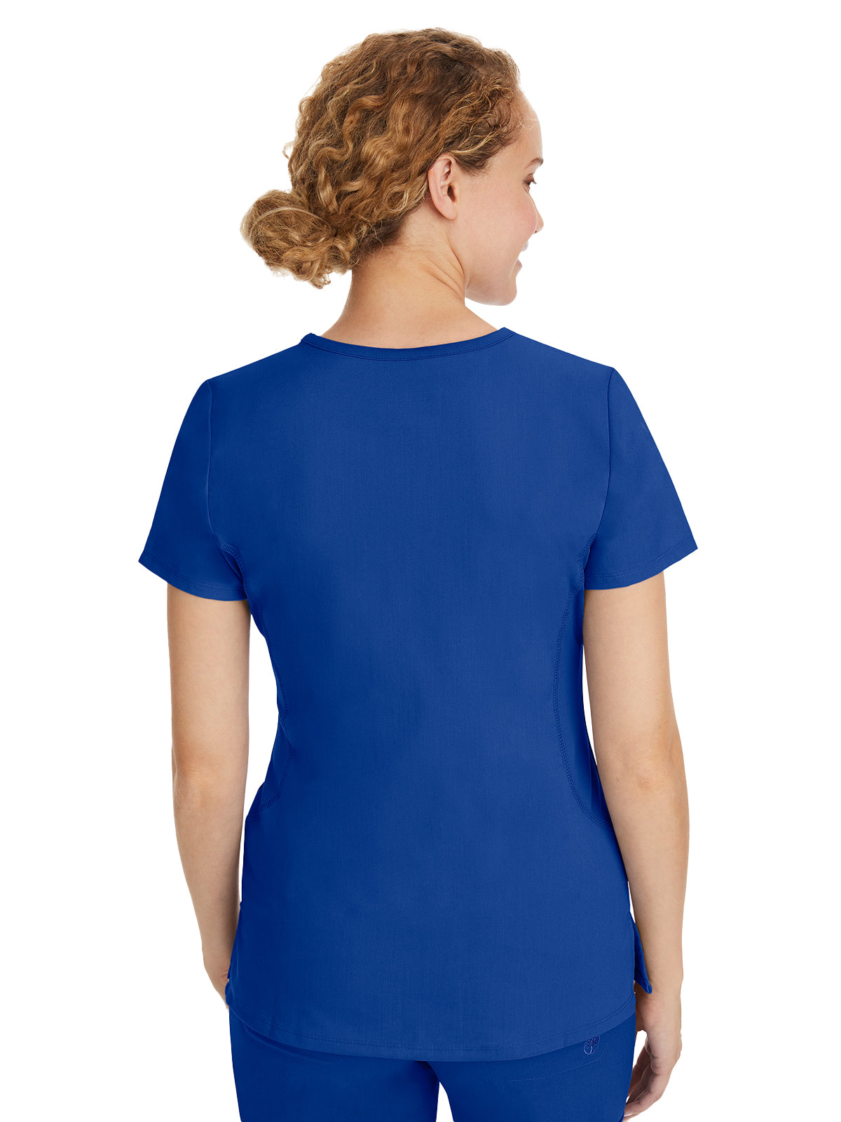 Women's 2-Pocket Juliet Stylish V-Neck Top - 2245 - Galaxy Blue