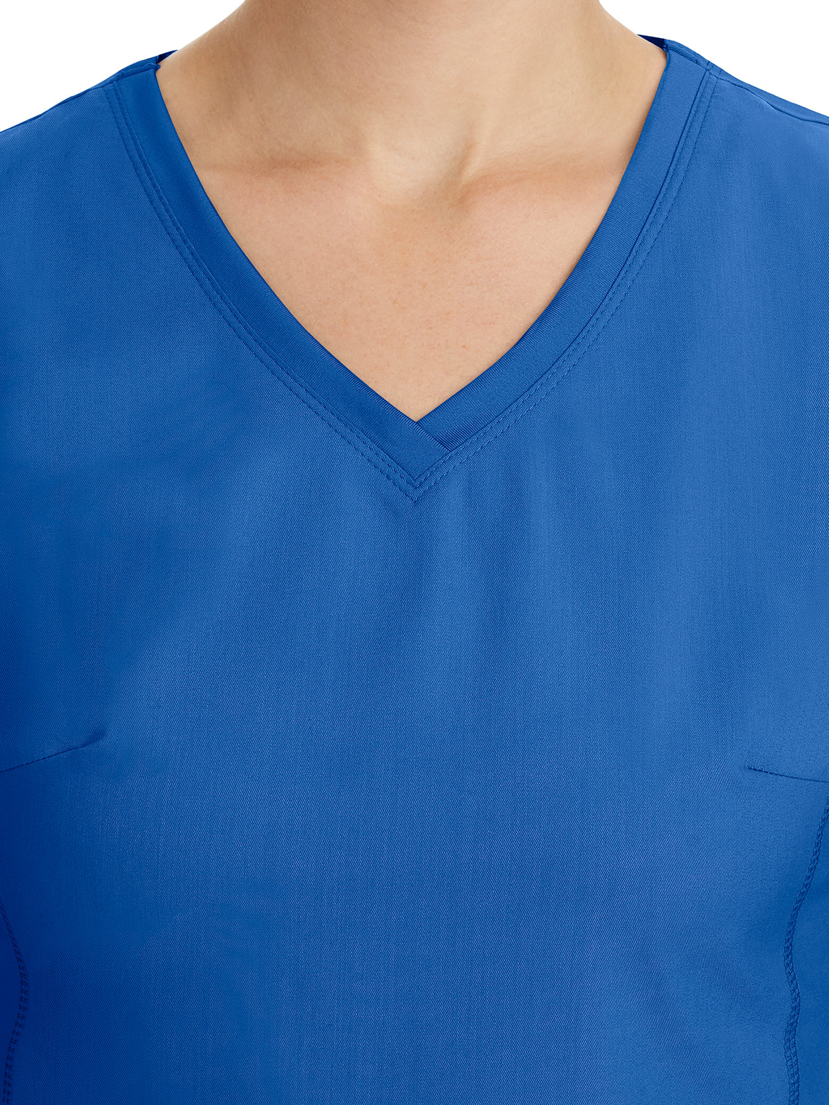 Women's 2-Pocket Juliet Stylish V-Neck Top - 2245 - Royal
