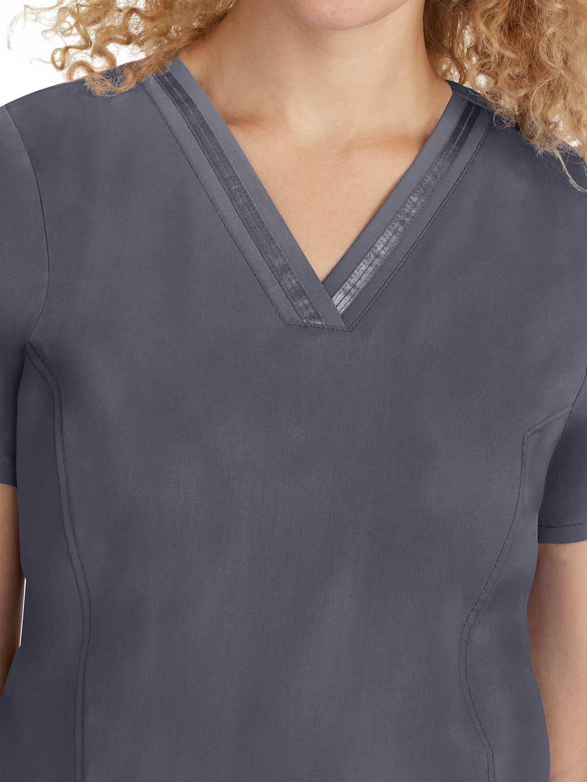 Women's 3-Pocket Jasmin Ribbon Trim Top - 2278 - Pewter