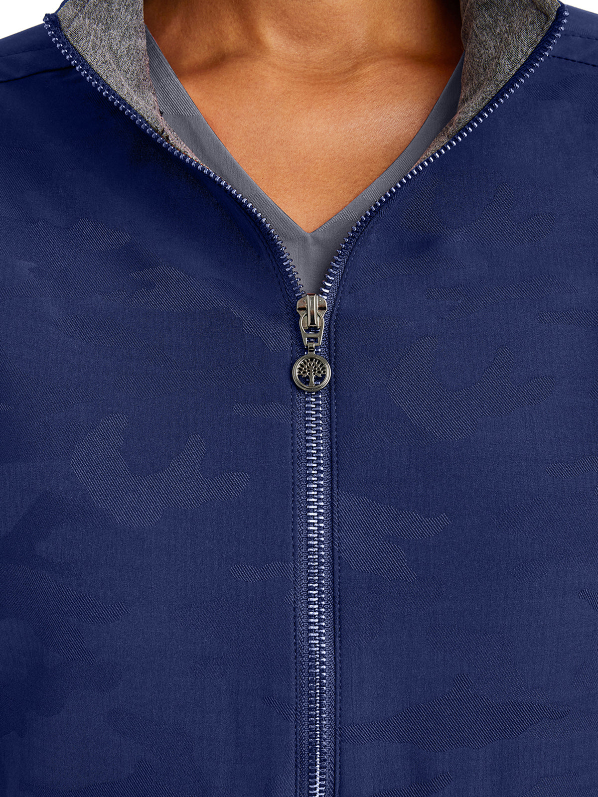 Women's 3-Pocket Destini Camo Zipper Front Jacket - 5030 - Navy
