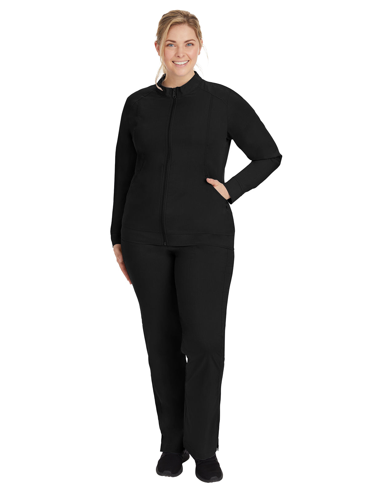 Women's 2-Pocket Dakota Mandarin Collar Jacket - 5038 - Black