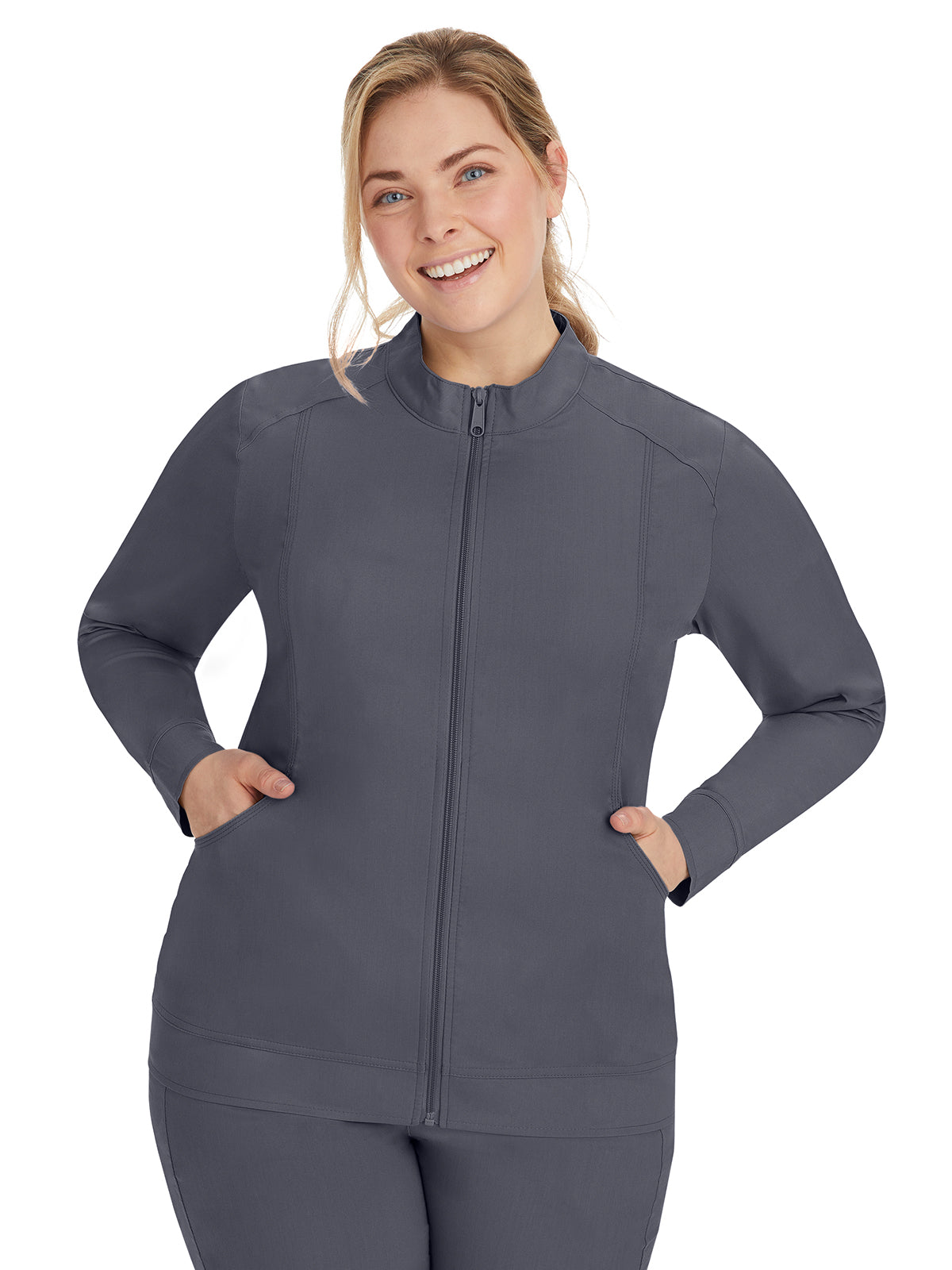 Women's 2-Pocket Dakota Mandarin Collar Jacket - 5038 - Pewter
