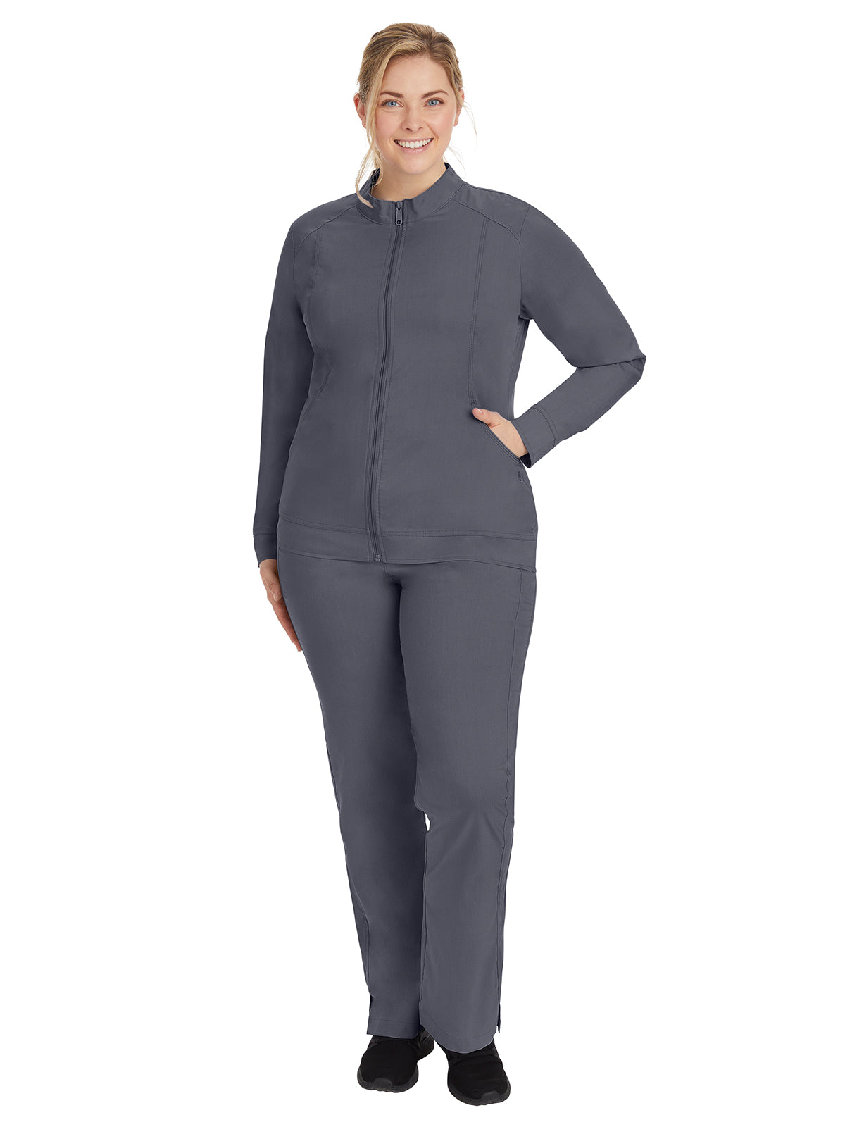 Women's 2-Pocket Dakota Mandarin Collar Jacket - 5038 - Pewter
