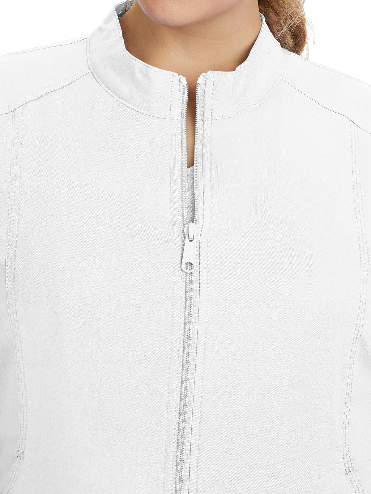 Women's 2-Pocket Dakota Mandarin Collar Jacket - 5038 - White