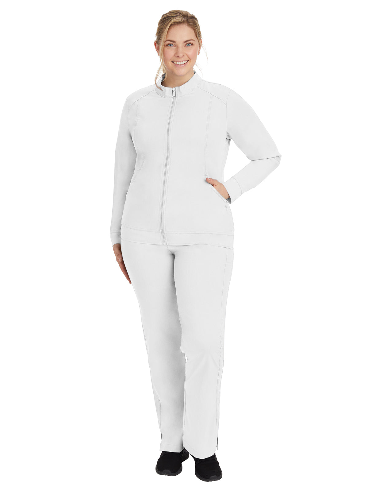 Women's 2-Pocket Dakota Mandarin Collar Jacket - 5038 - White