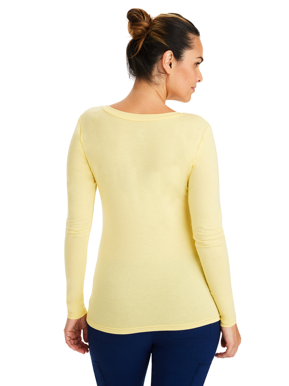 Women's Pocketless Melissa Long Sleeve Underscrub Tee - 5047 - Canary