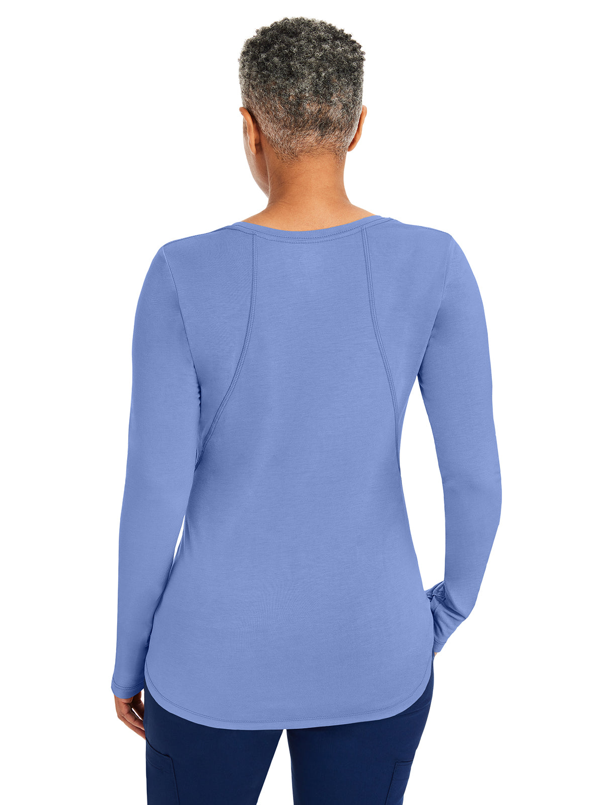 Women's Pocketless Mackenzie Crew Neck Underscrub Tee - 5051 - Ceil
