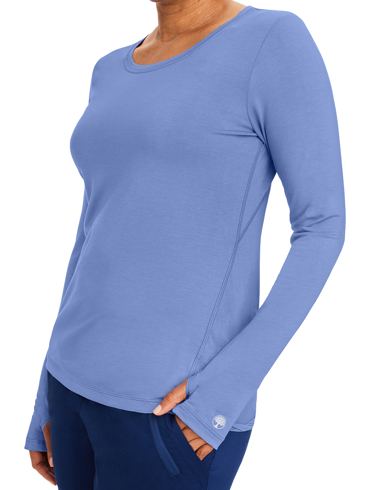 Women's Pocketless Mackenzie Crew Neck Underscrub Tee - 5051 - Ceil