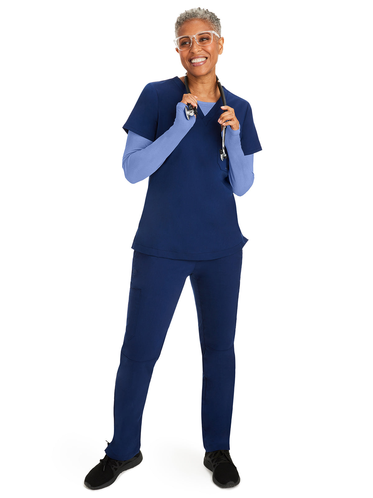 Women's Pocketless Mackenzie Crew Neck Underscrub Tee - 5051 - Ceil