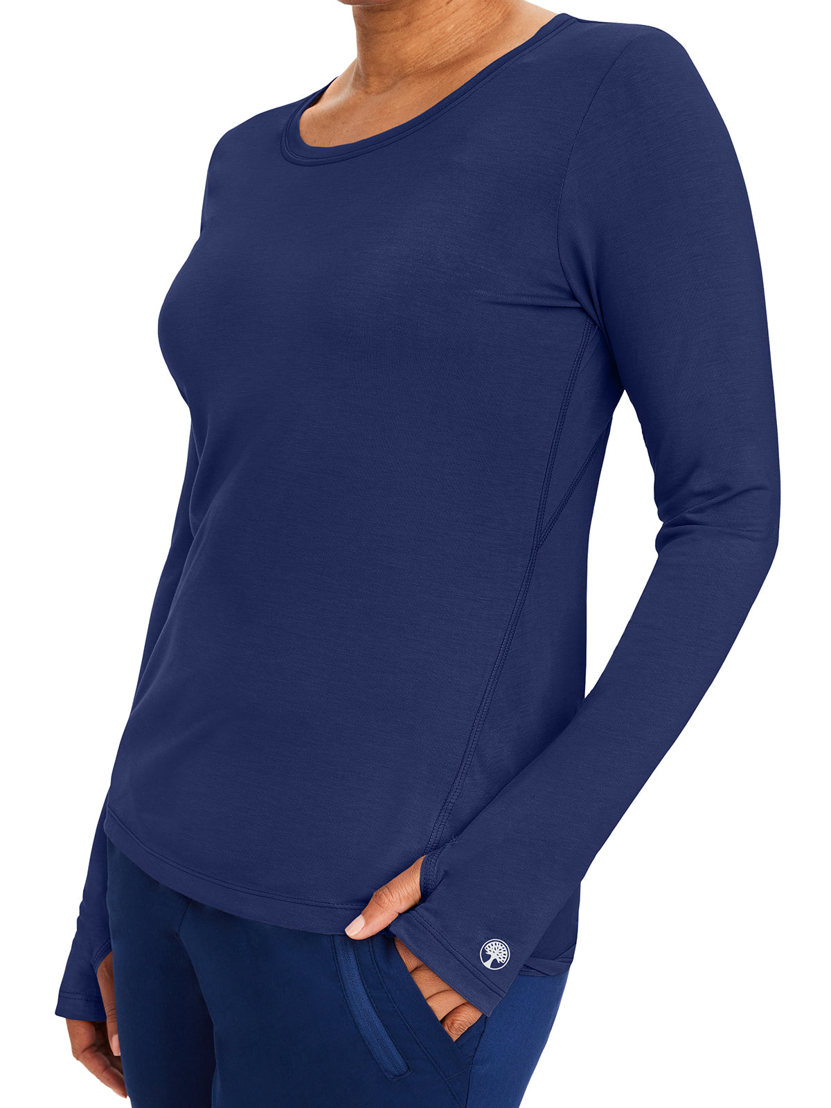 Women's Pocketless Mackenzie Crew Neck Underscrub Tee - 5051 - Navy