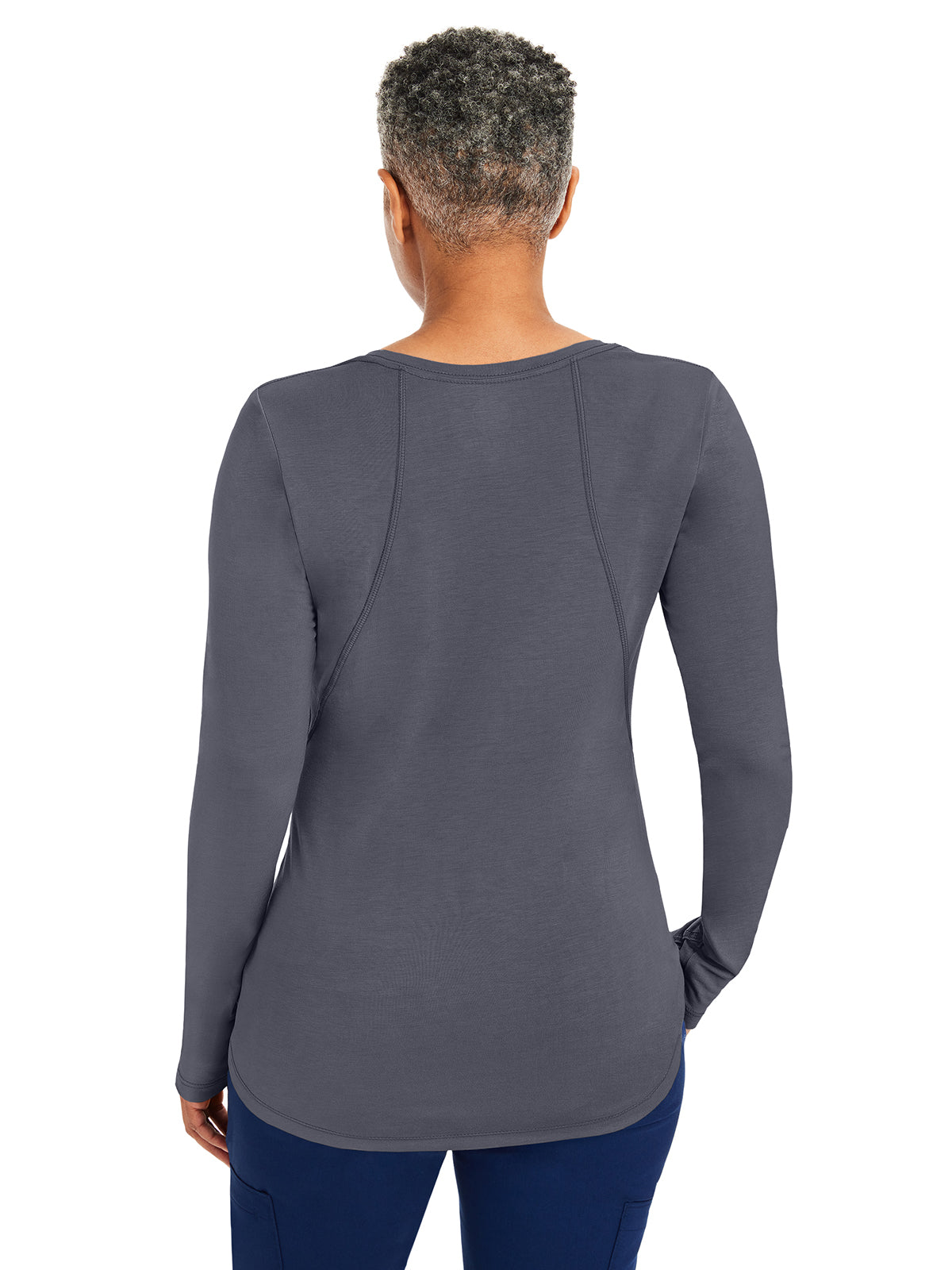 Women's Pocketless Mackenzie Crew Neck Underscrub Tee - 5051 - Pewter