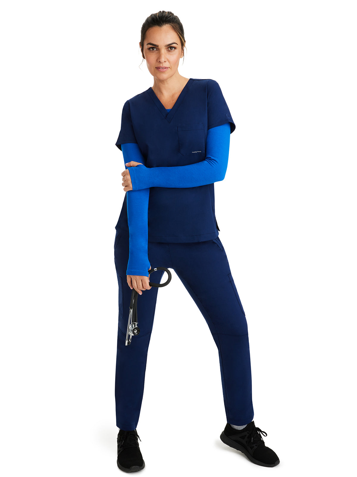 Women's Pocketless Mackenzie Crew Neck Underscrub Tee - 5051 - Royal