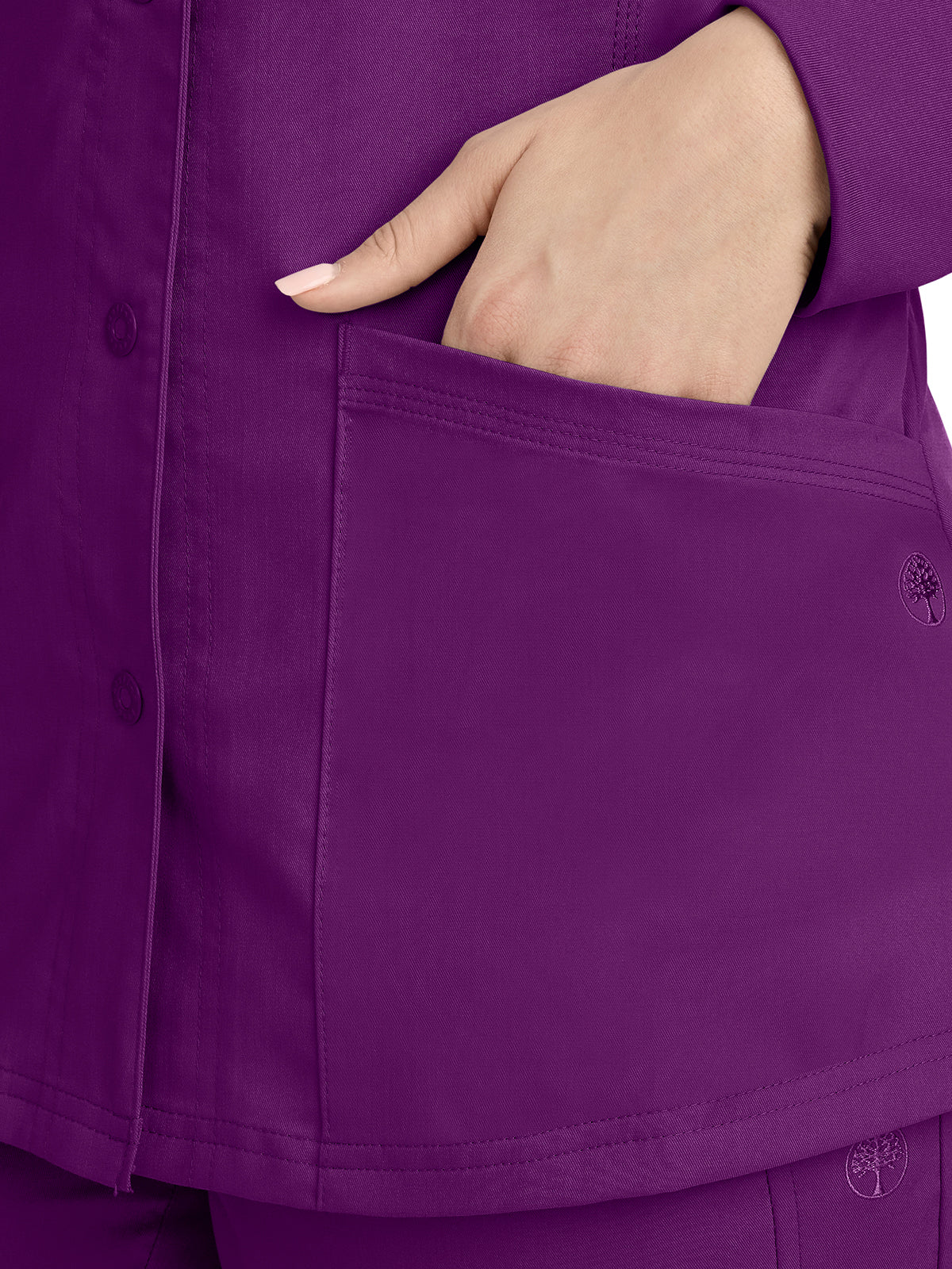 Women's 5-Pocket Daisy Snap-Front Jacket - 5063 - Eggplant