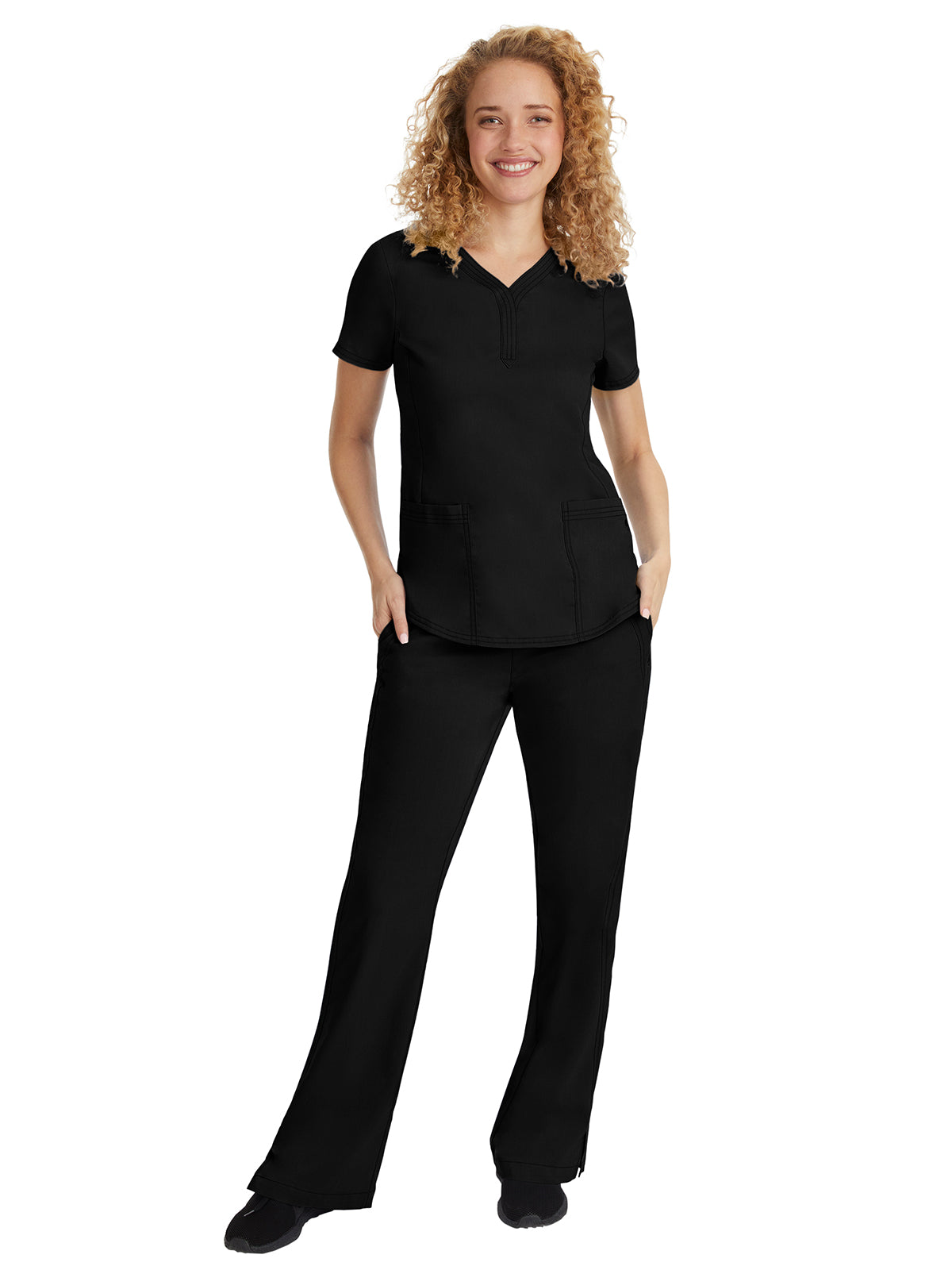 Women's 2-Pocket Taylor Flat Front Pant - 9095 - Black