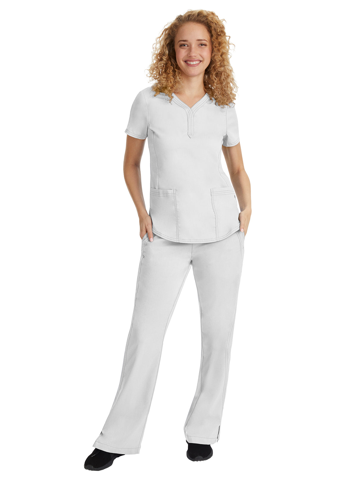 Women's 2-Pocket Taylor Flat Front Pant - 9095 - White