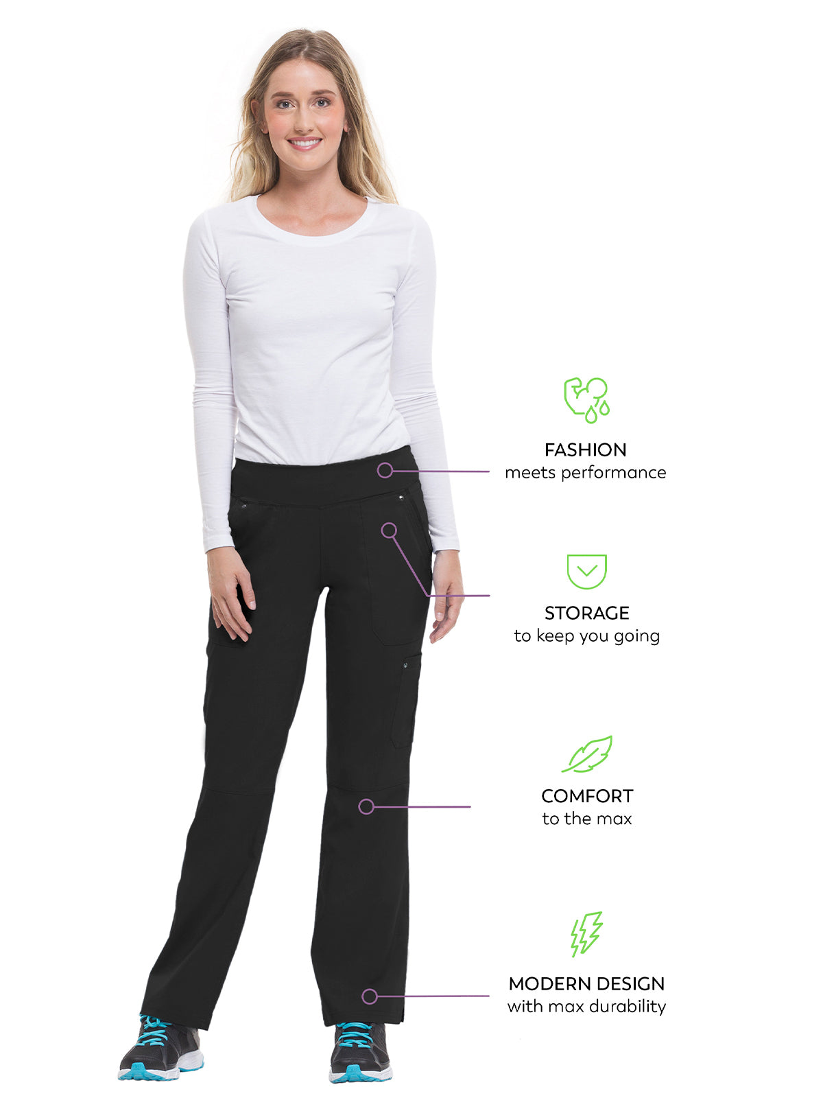 Women's 5-Pocket Tori Yoga Waistband Pant - 9133 - Black