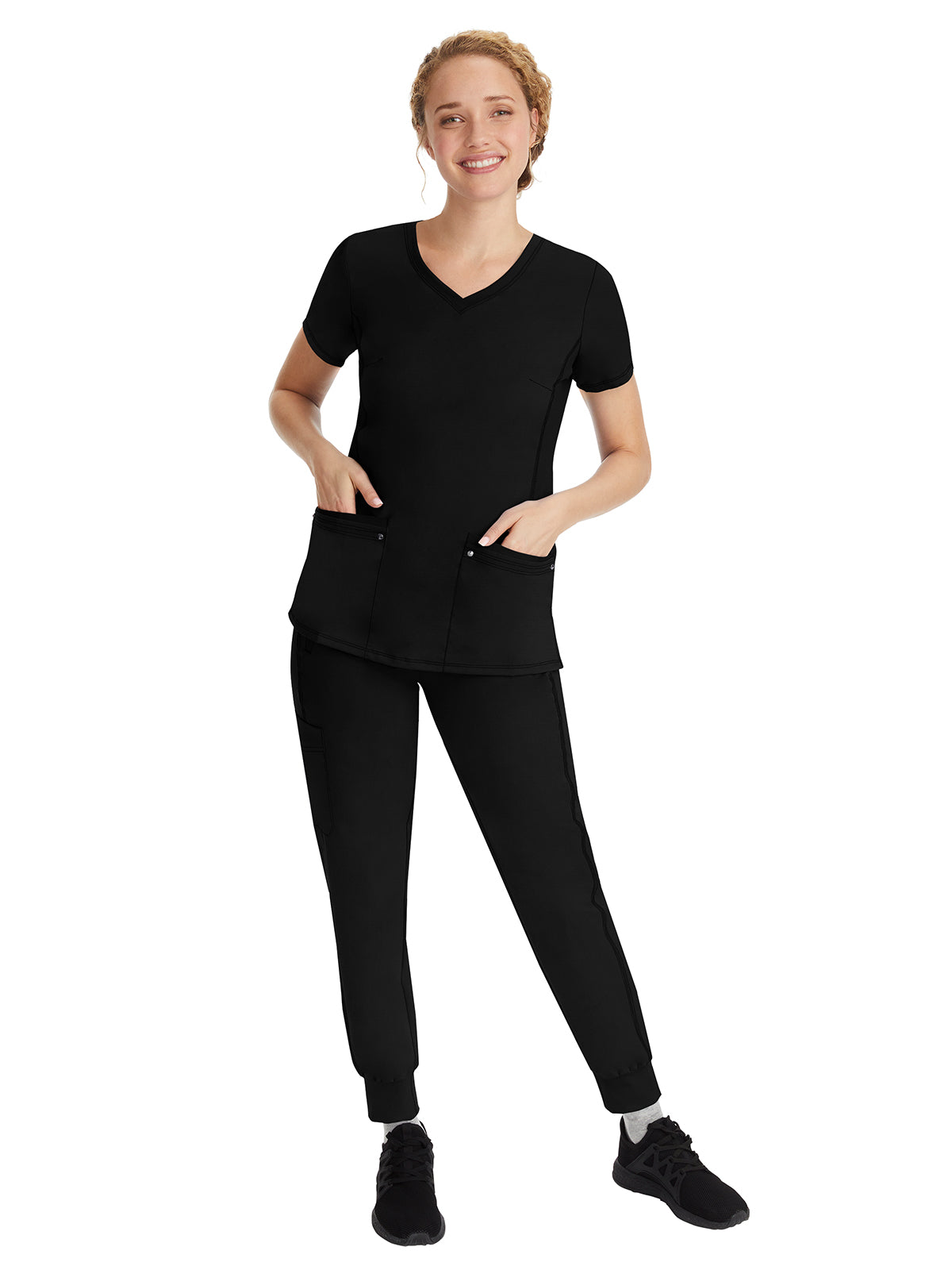Women's 6-Pocket Tara Yoga Waistband Pant - 9233 - Black