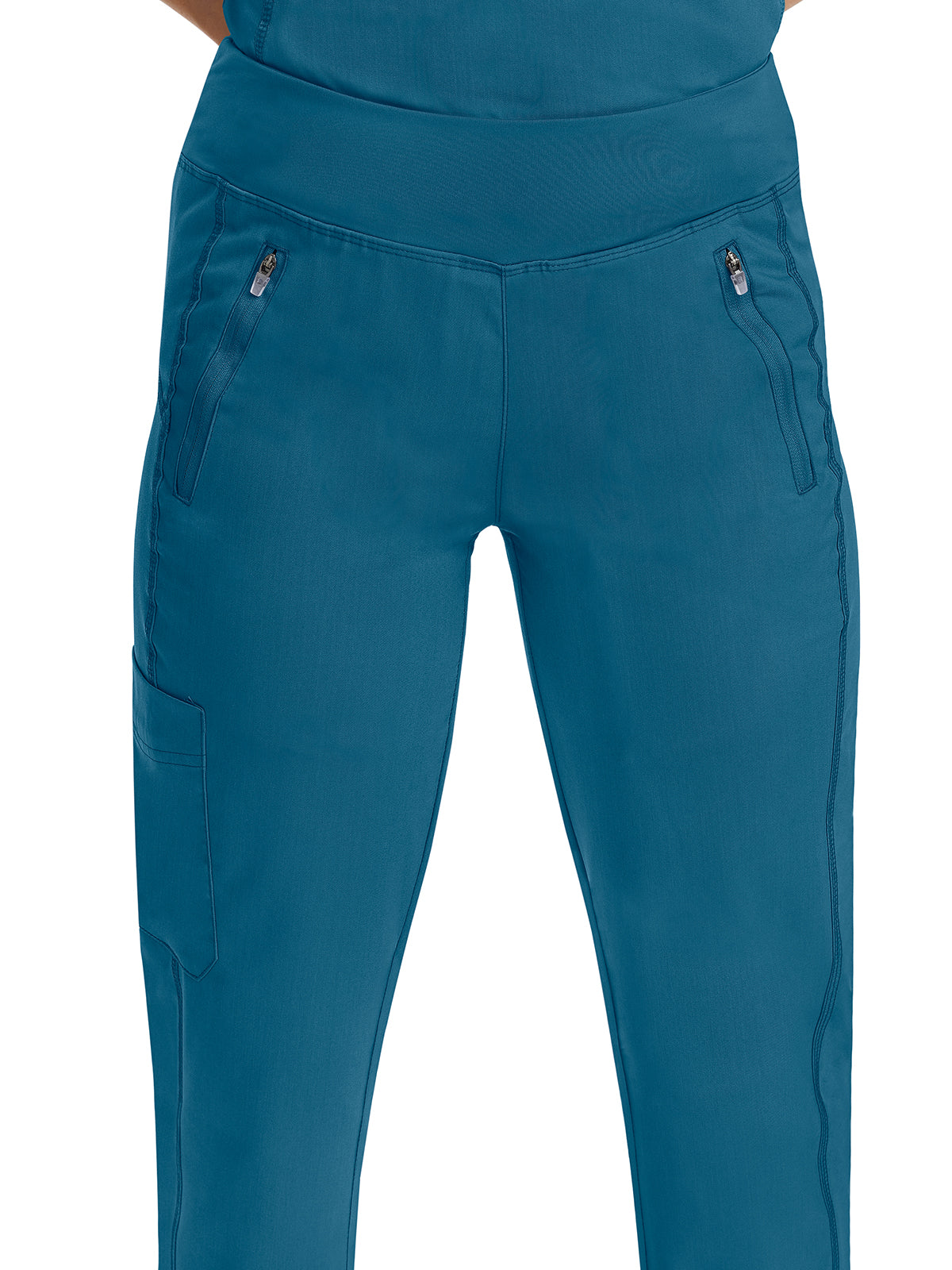 Women's 6-Pocket Tara Yoga Waistband Pant - 9233 - Caribbean