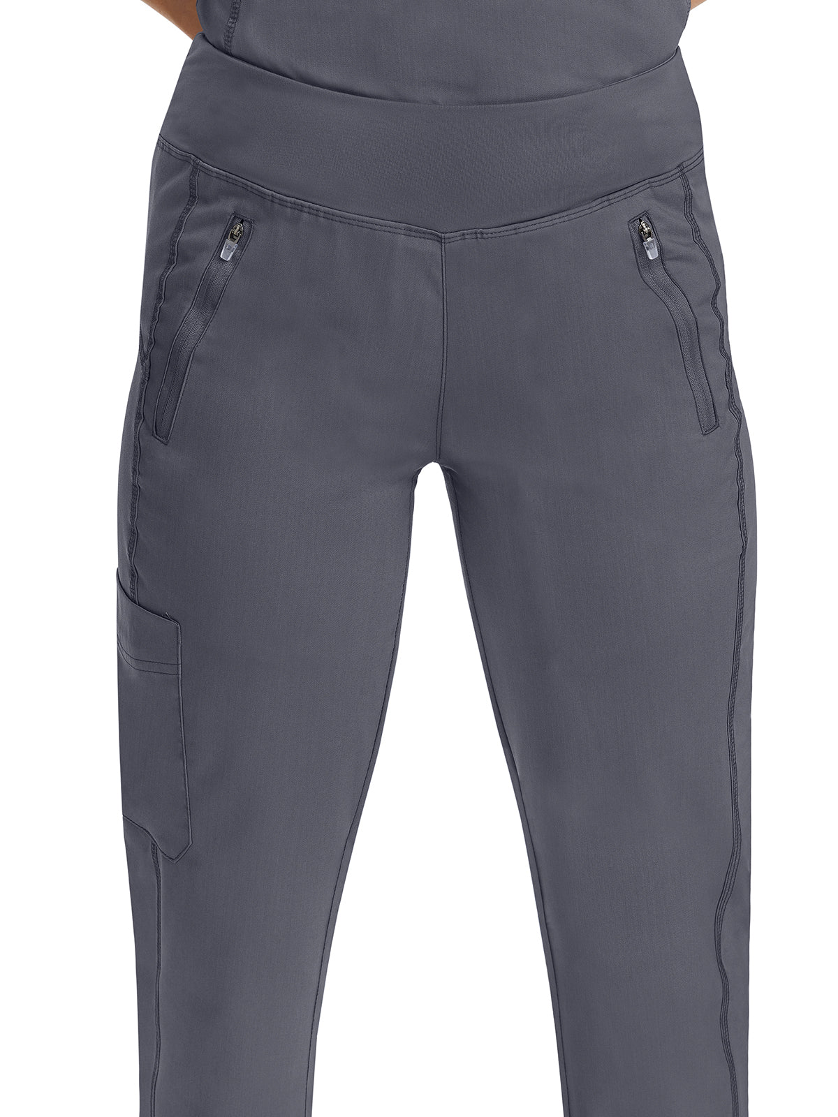 Women's 6-Pocket Tara Yoga Waistband Pant - 9233 - Pewter