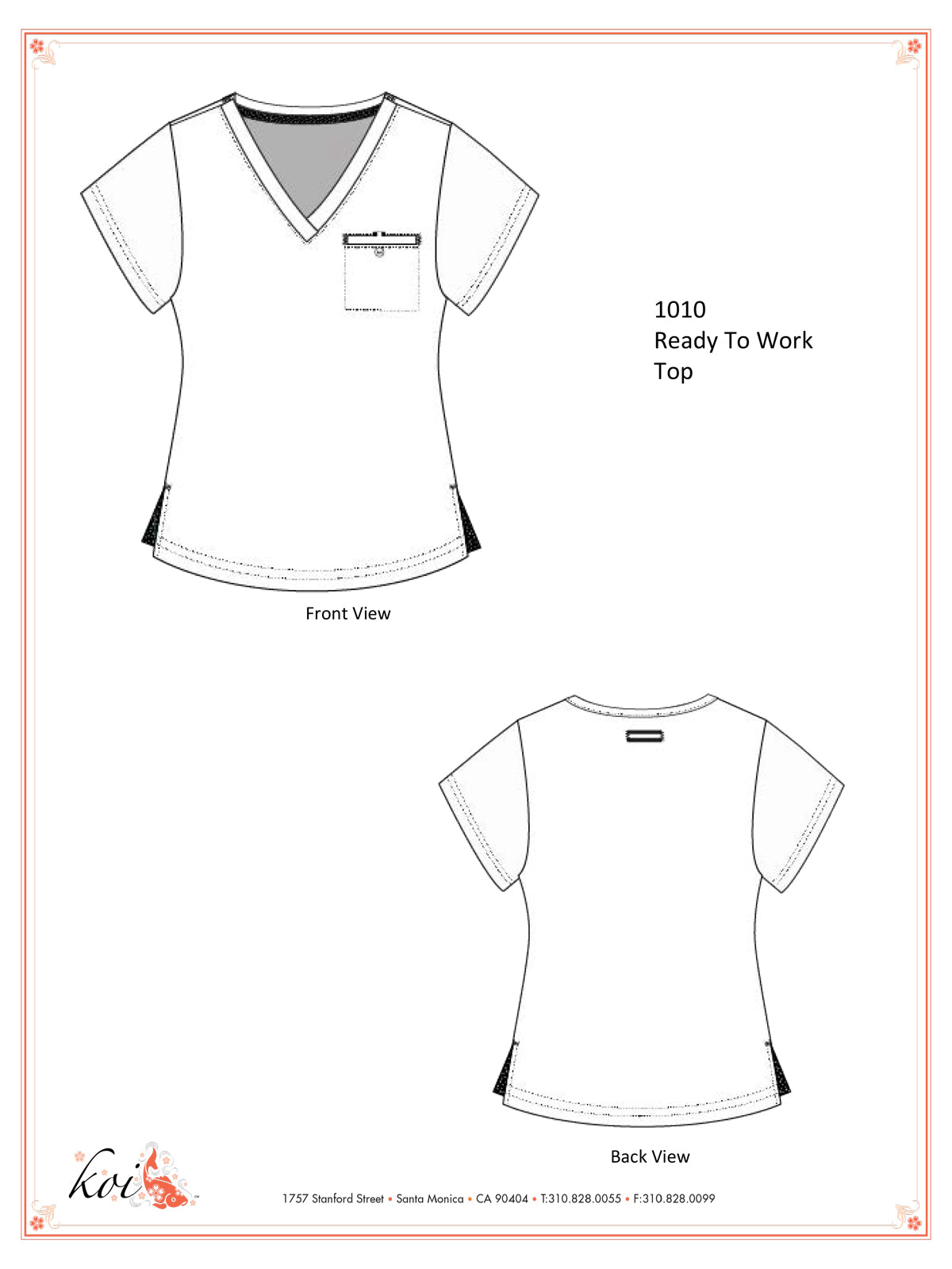 Women's 1-Pocket Tuck-In Ready to Work Top - 1010 - Geranium