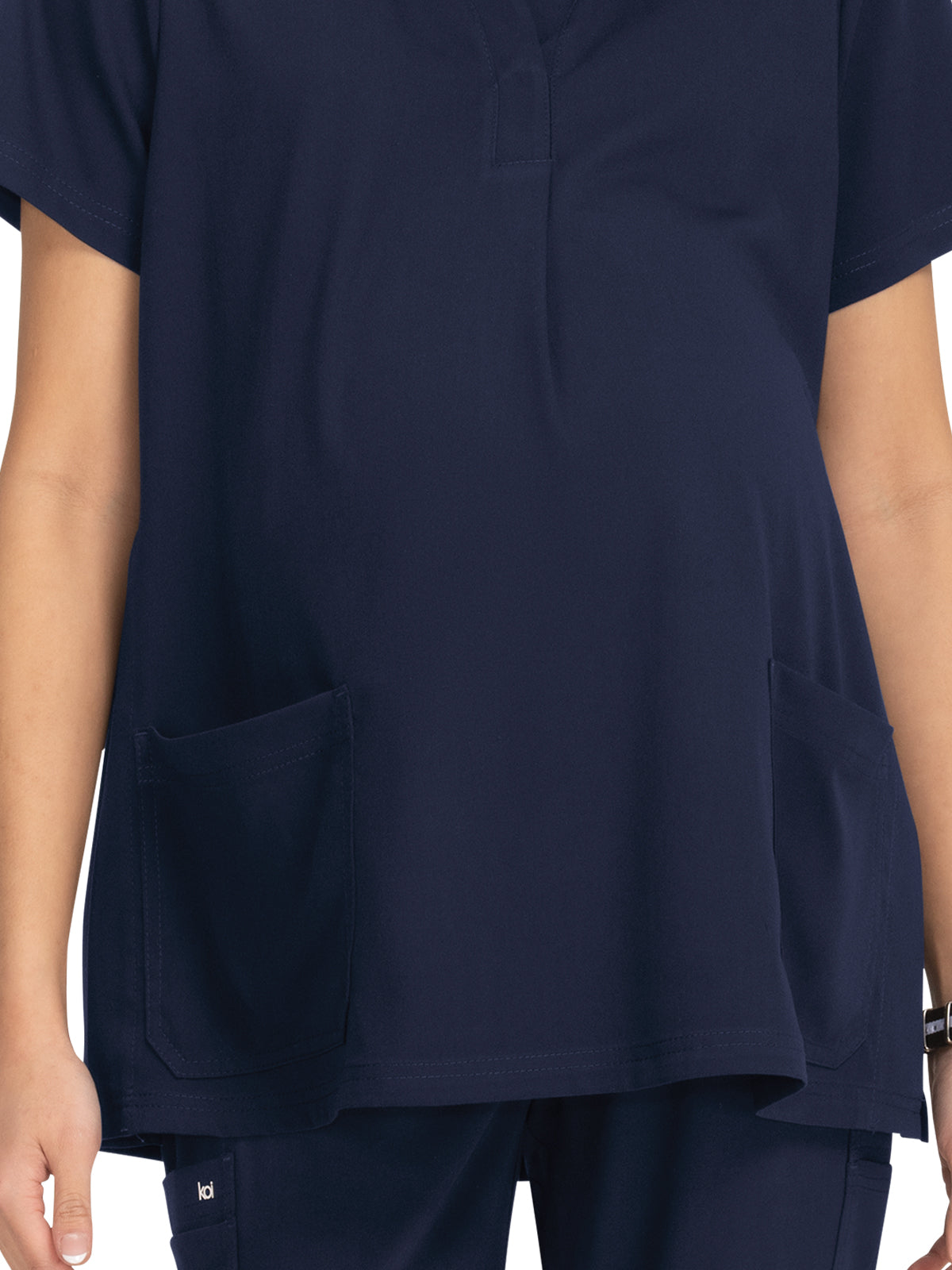 Women's 2-Pocket Maternity Onboard Top - 1073 - Navy