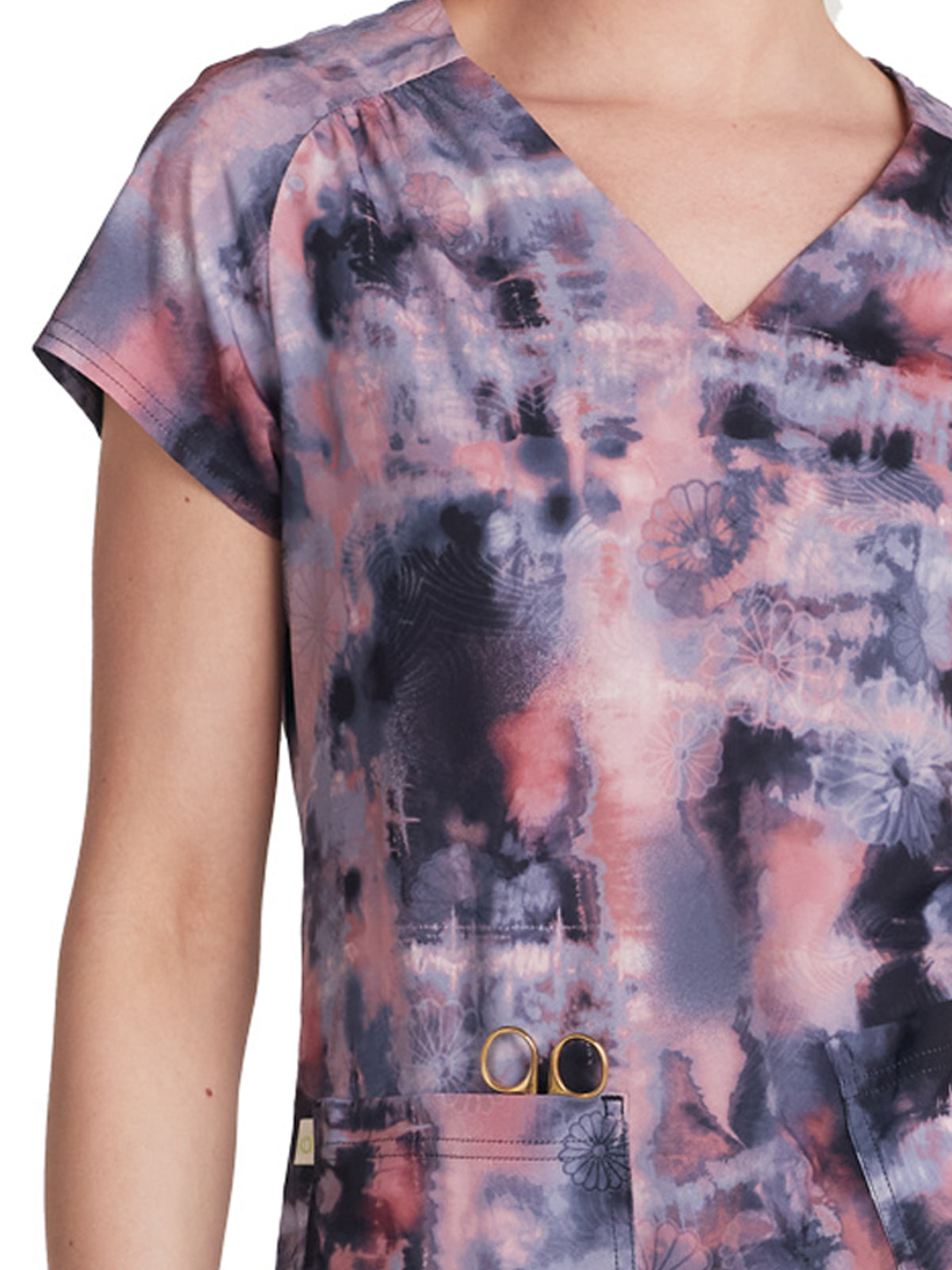 Women's Heart-Shaped Neckline Meadow Top - 1120PR - Exotic Waves