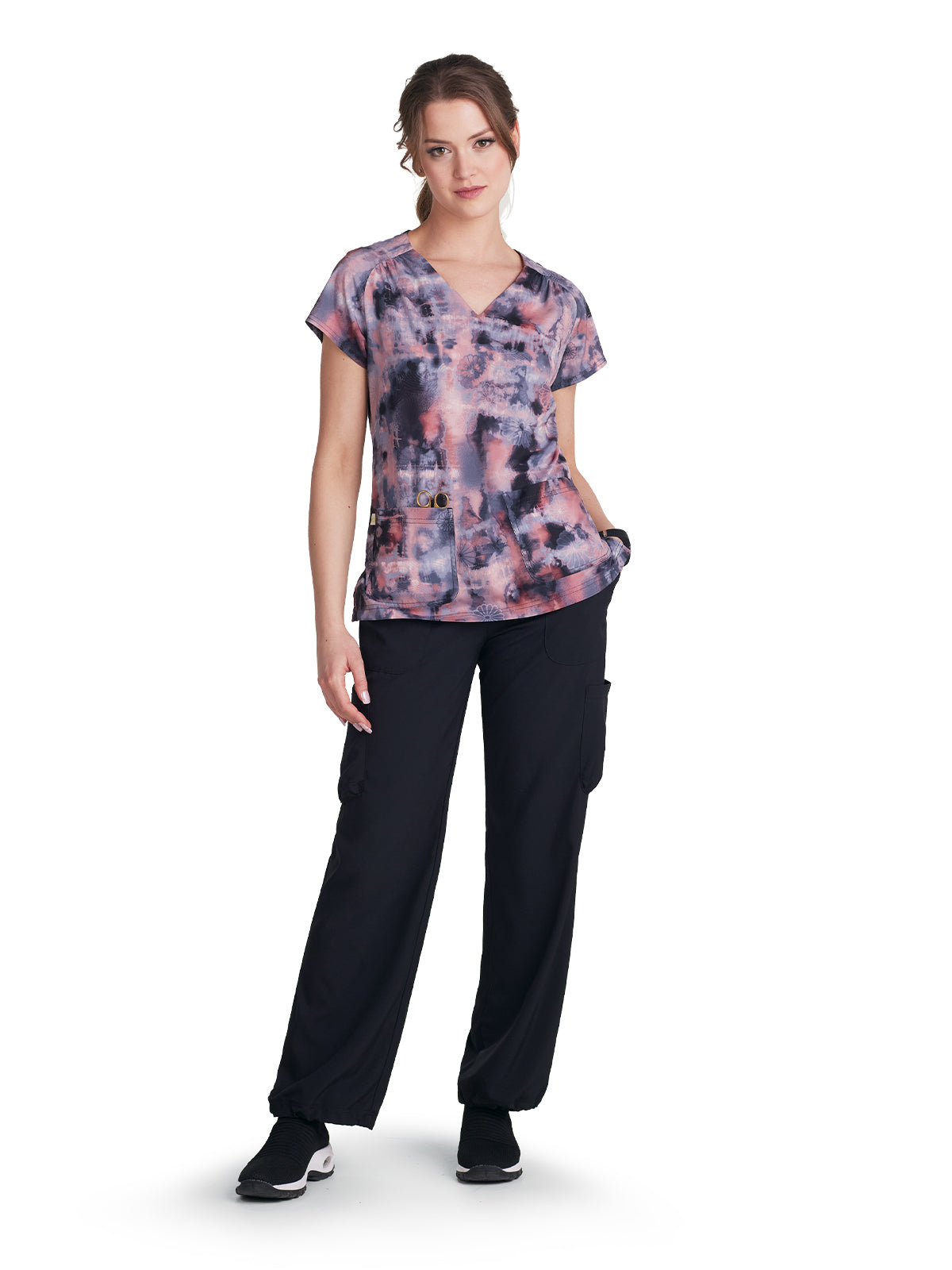 Women's Heart-Shaped Neckline Meadow Top - 1120PR - Exotic Waves