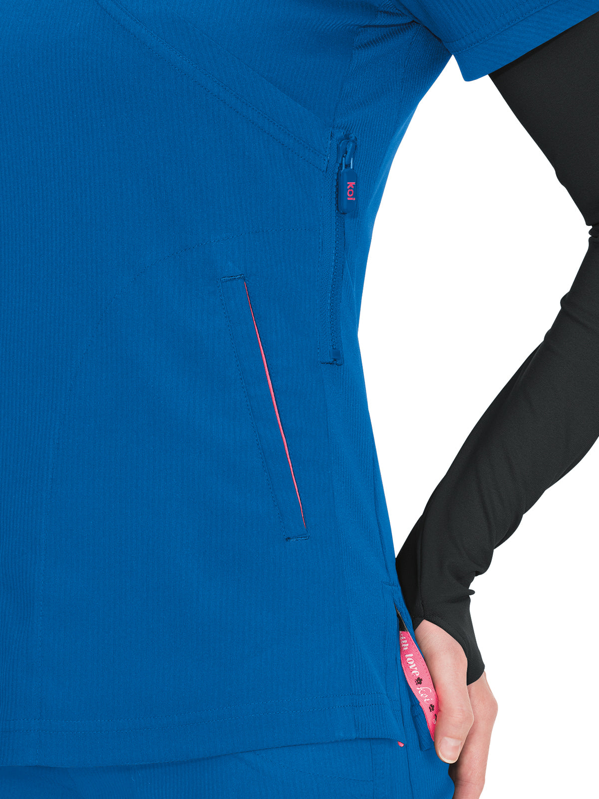 Women's 3-Pocket Mock-Wrap Philosophy Top - 316 - Royal Blue