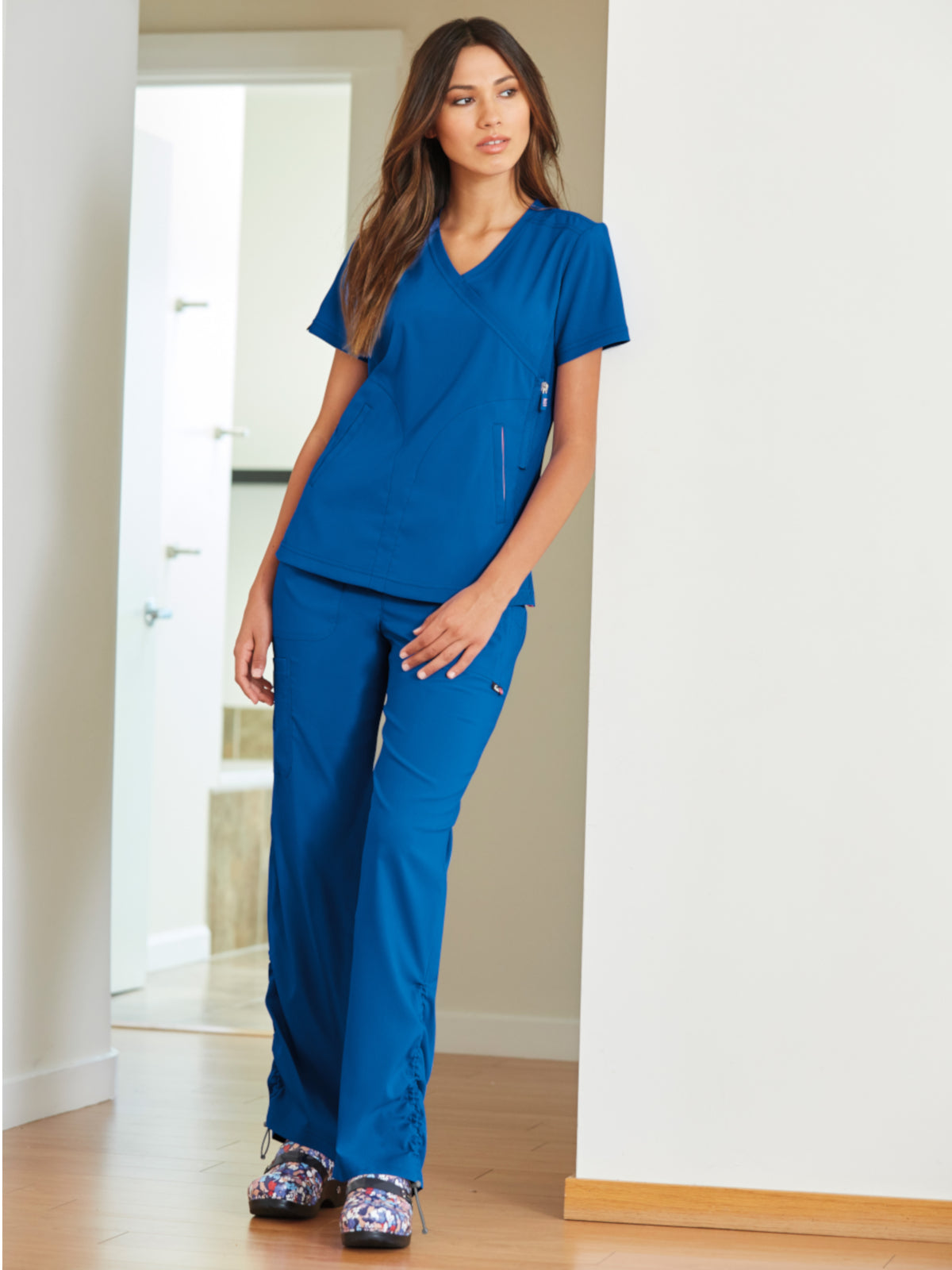 Women's 3-Pocket Mock-Wrap Philosophy Top - 316 - Royal Blue