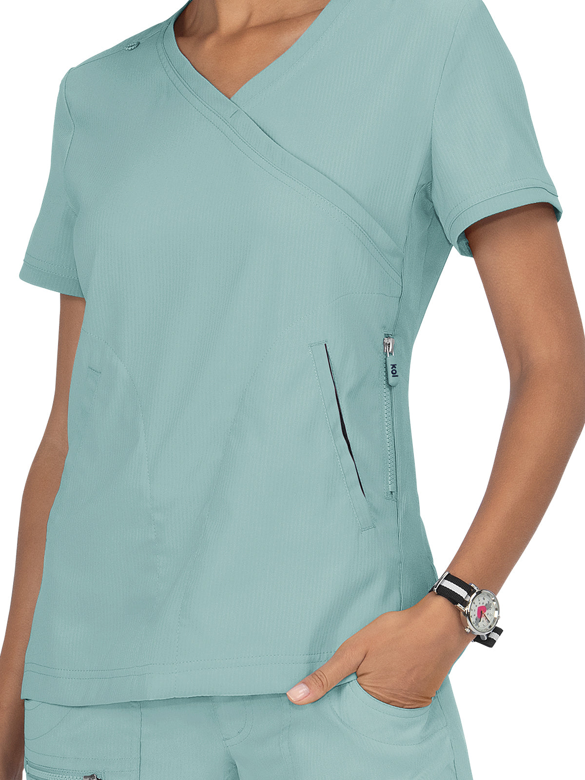 Women's 3-Pocket Mock-Wrap Philosophy Top - 316 - Sage