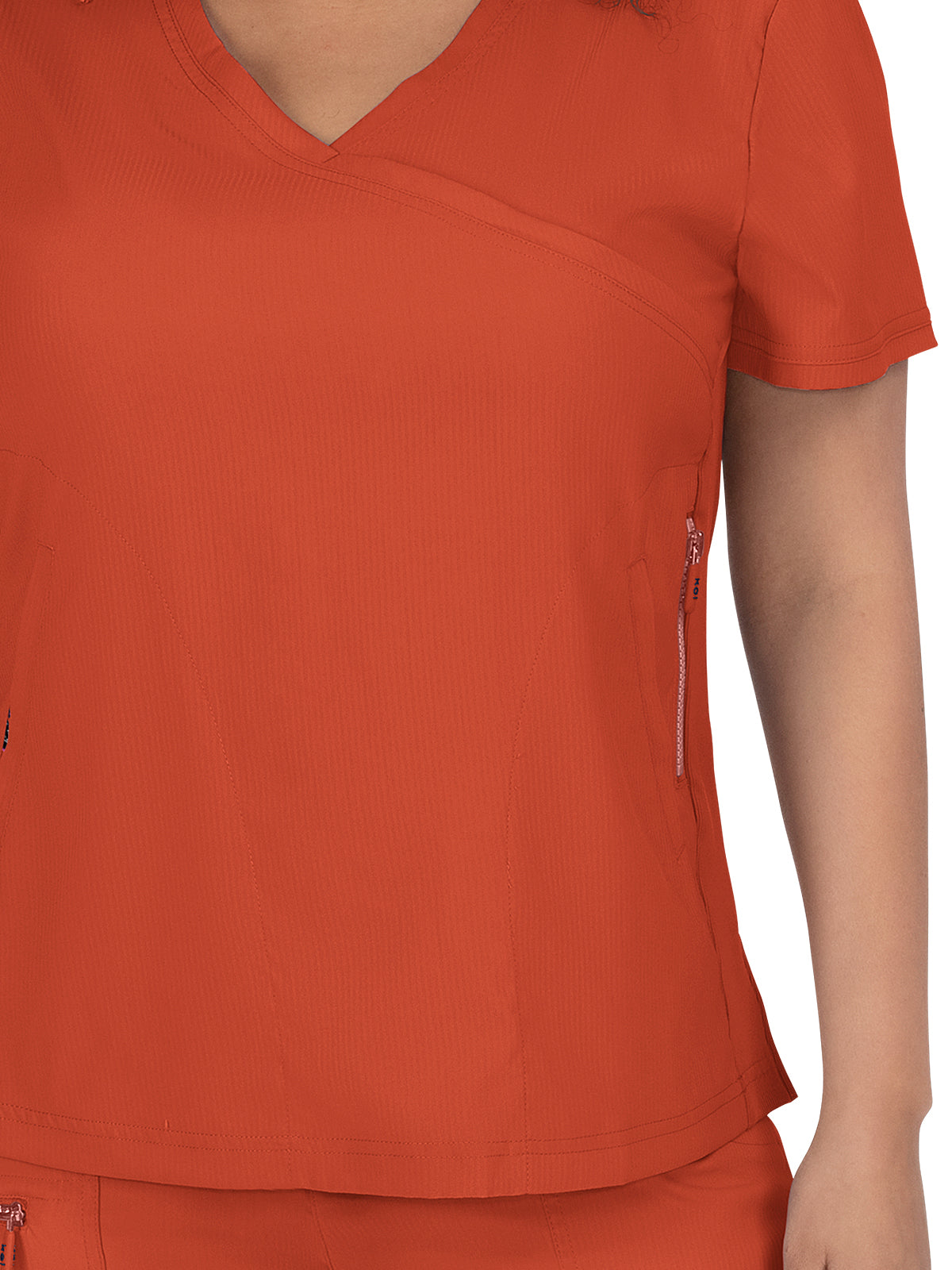 Women's 3-Pocket Mock-Wrap Philosophy Top - 316 - Terracotta
