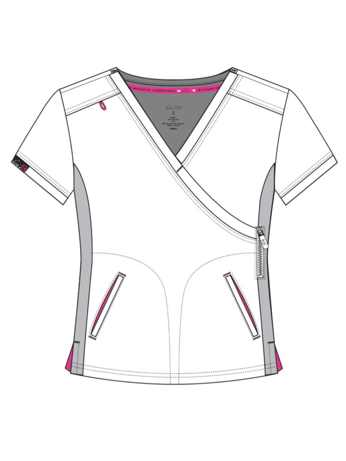 Women's 3-Pocket Mock-Wrap Philosophy Top - 316 - Ruby